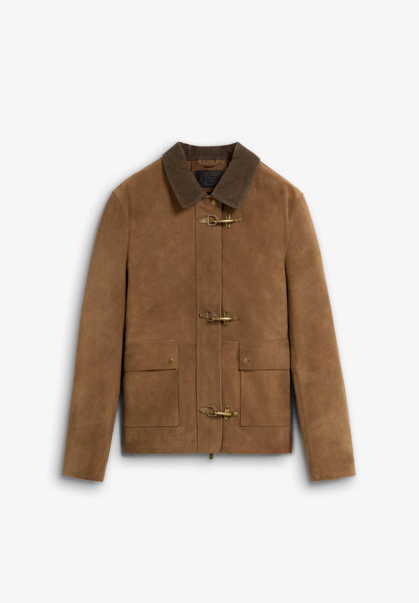 VESTE CUIR COL VELOURS