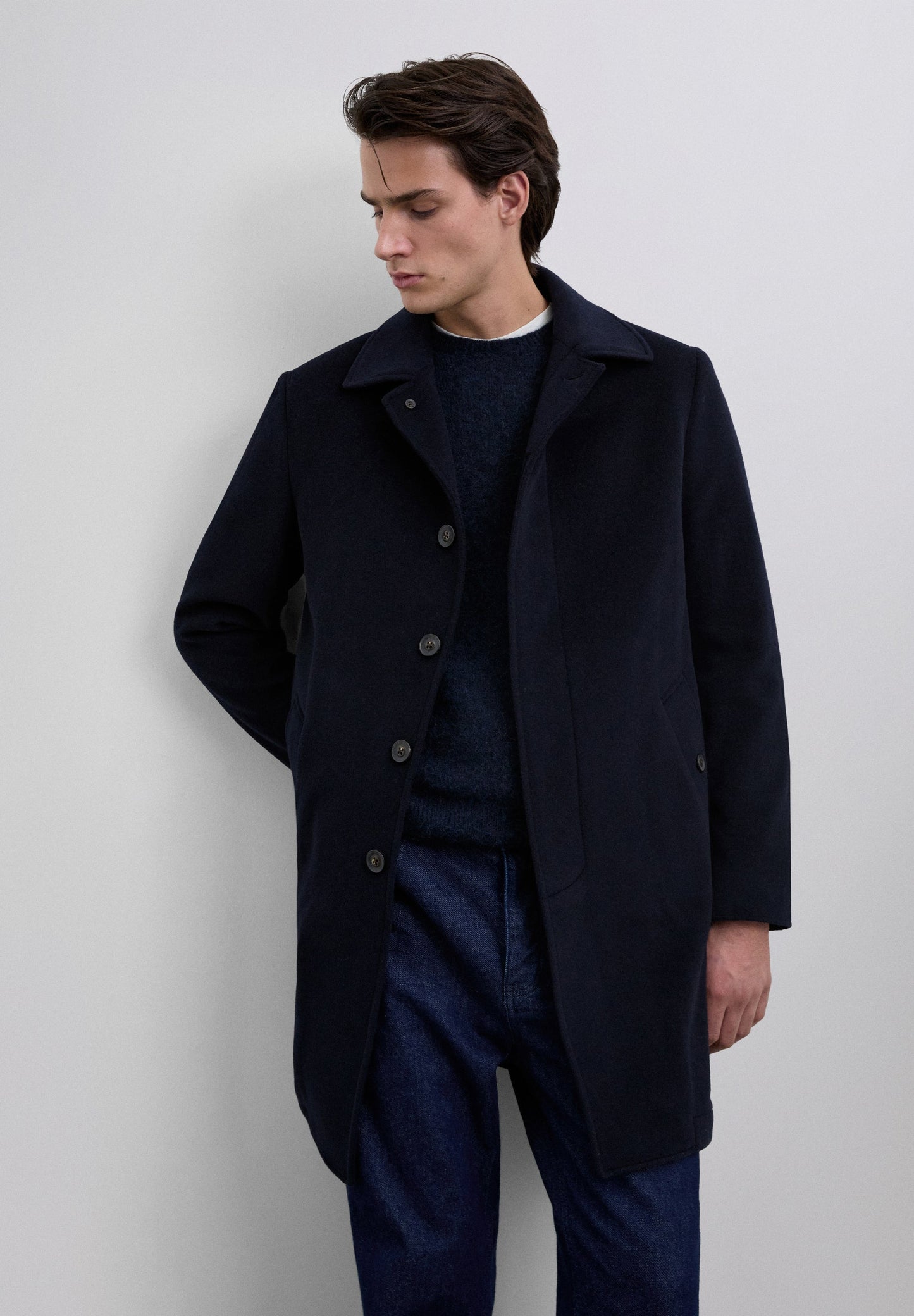 MANTEAU LONG MÉLANGE LAINE