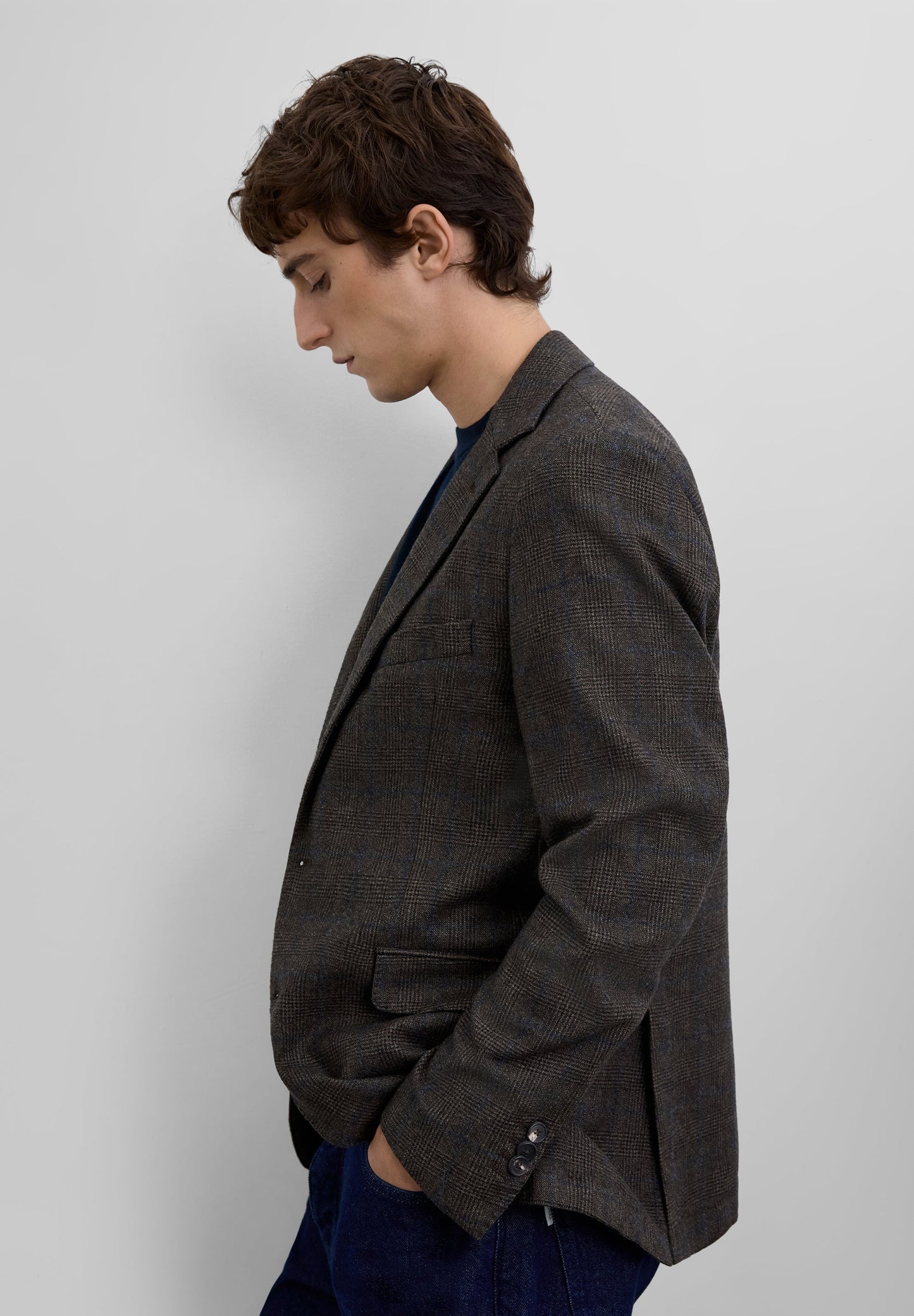 KARIERTER BLAZER AUS WOLLE