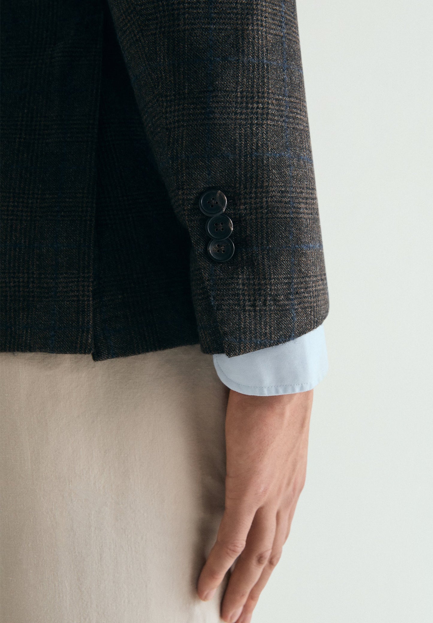 CHECKED WOOL BLAZER