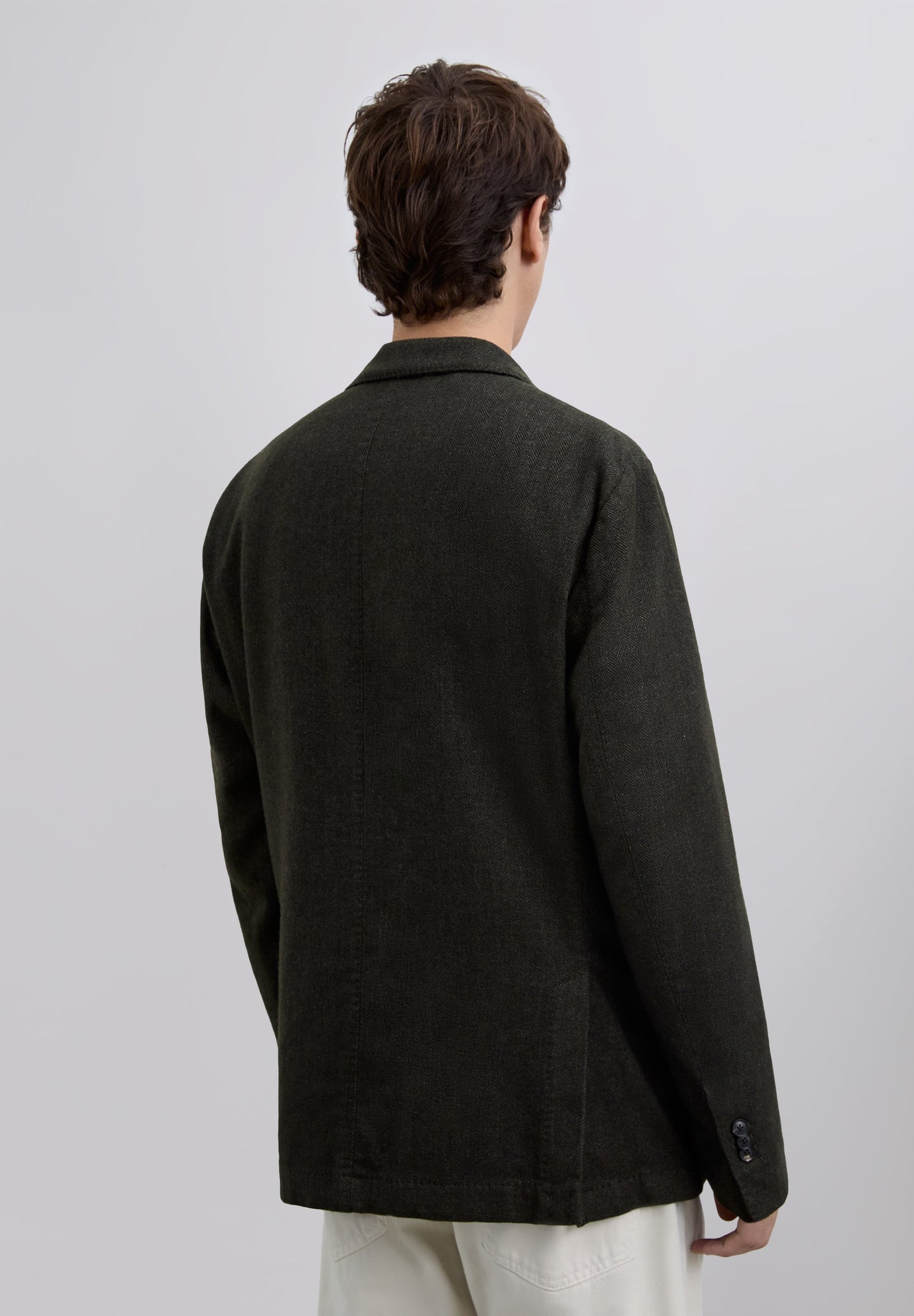 HERRINGBONE WOOL BLAZER