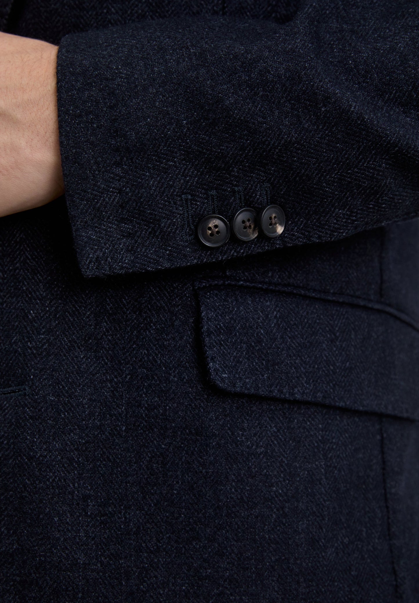 HERRINGBONE WOOL BLAZER