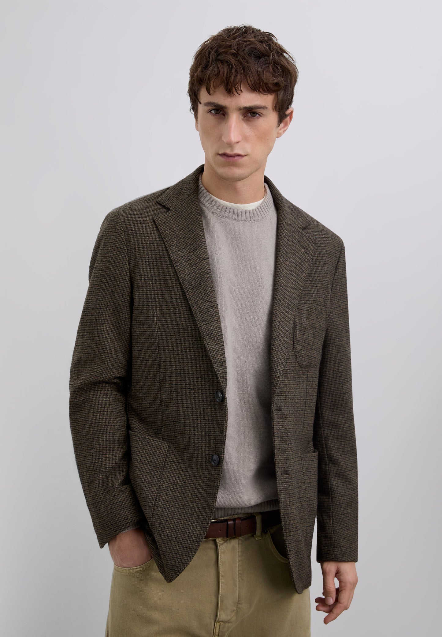 CHECKED WOOL BLAZER