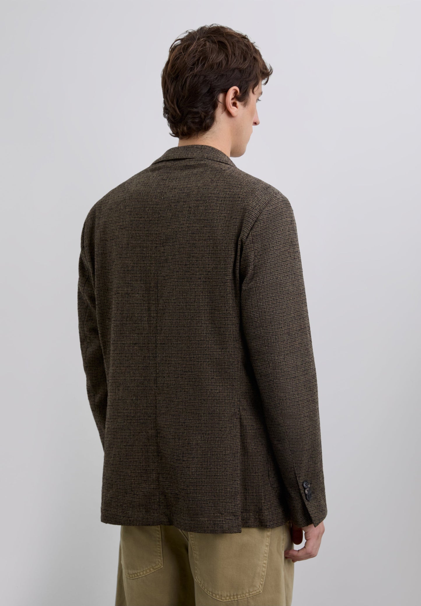 CHECKED WOOL BLAZER