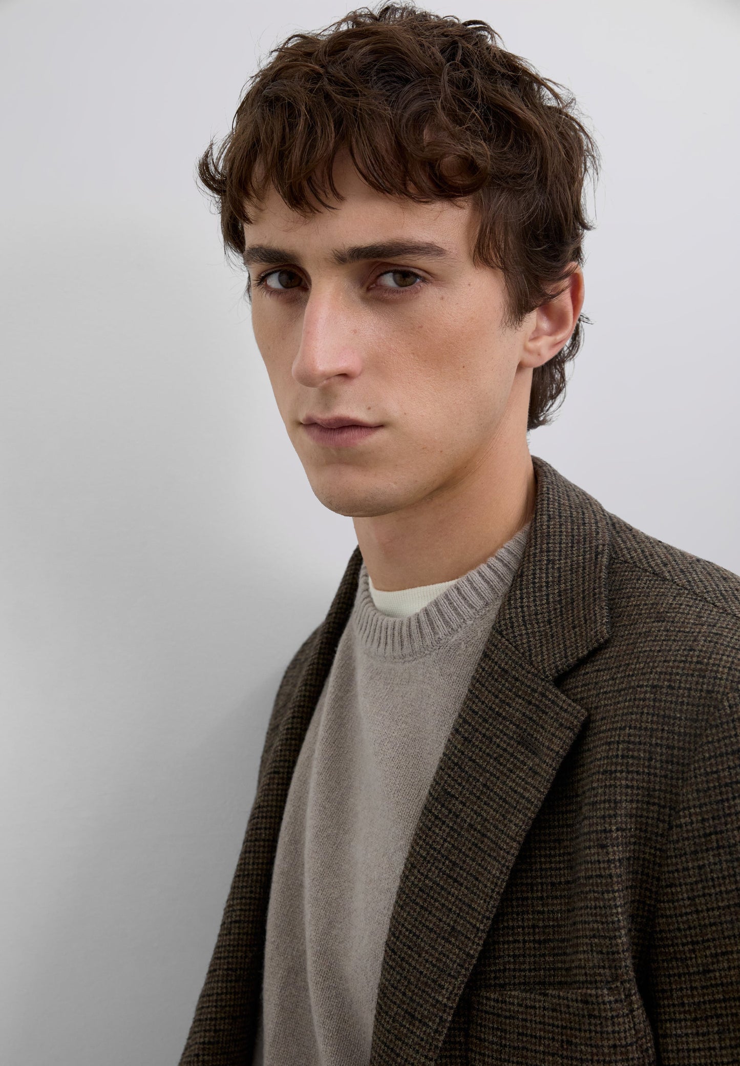 CHECKED WOOL BLAZER