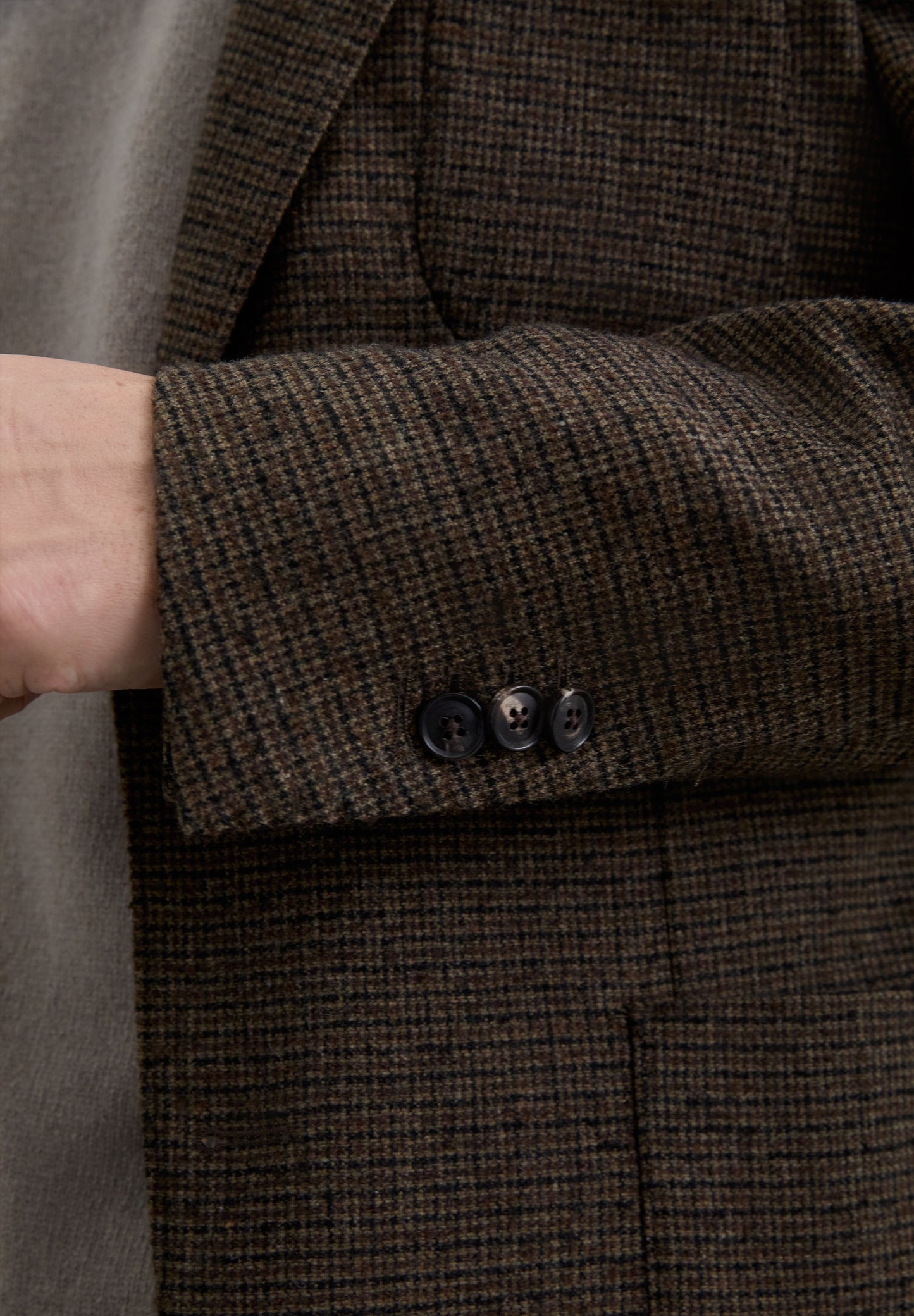 CHECKED WOOL BLAZER