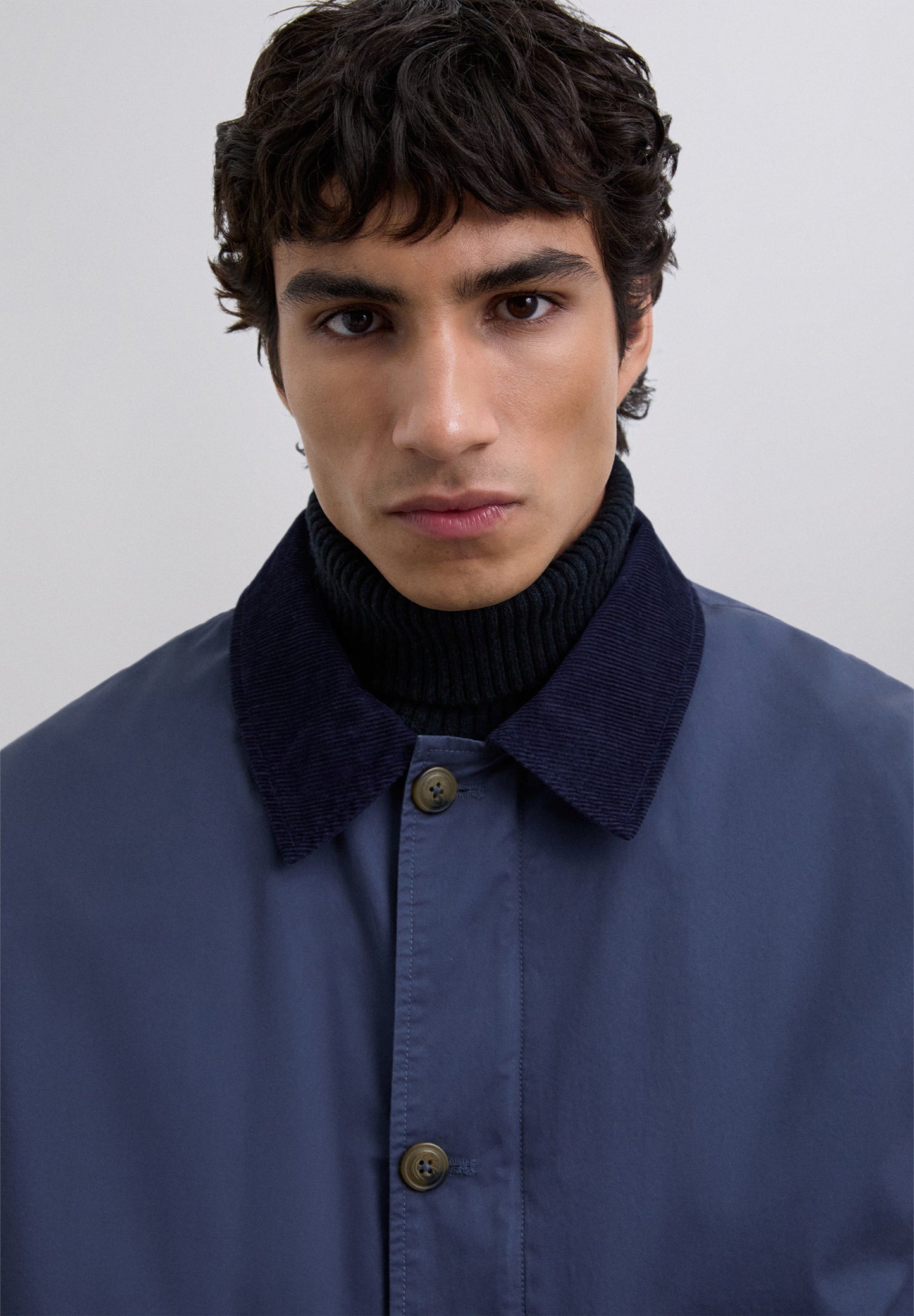 JACKET WITH CORDUROY COLLAR