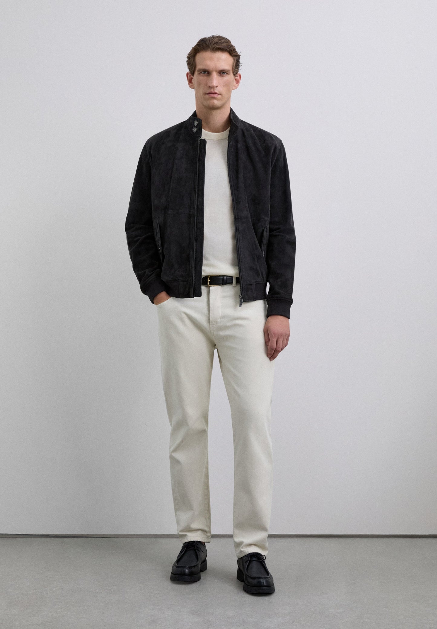 CARDIGAN AUS ZIEGENLEDER