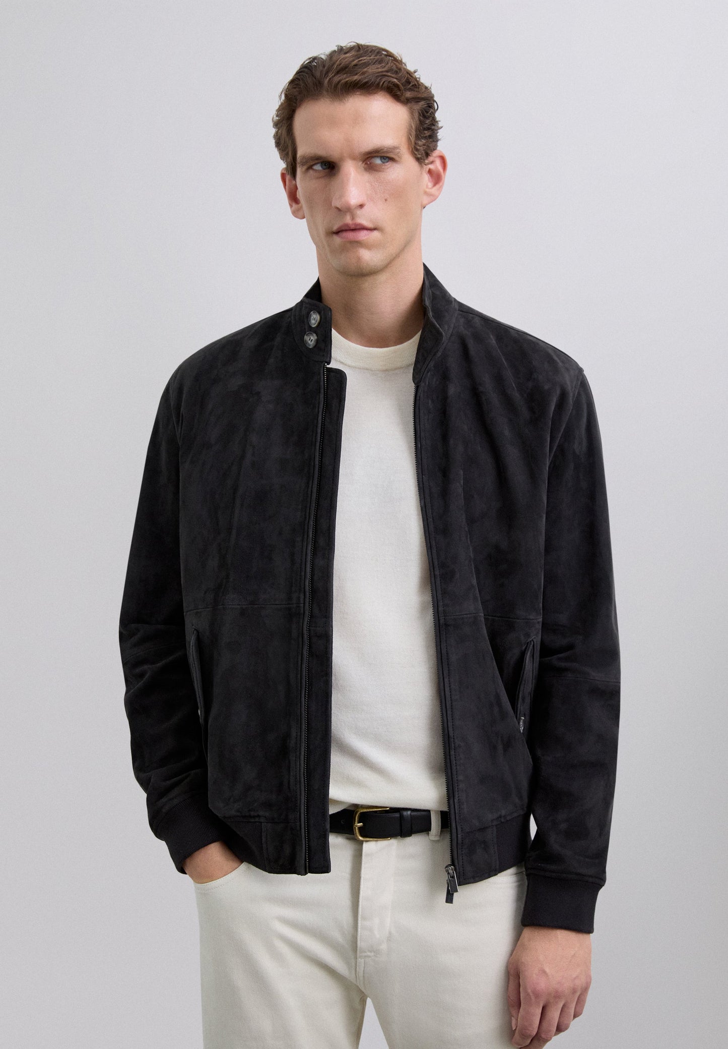 CARDIGAN AUS ZIEGENLEDER
