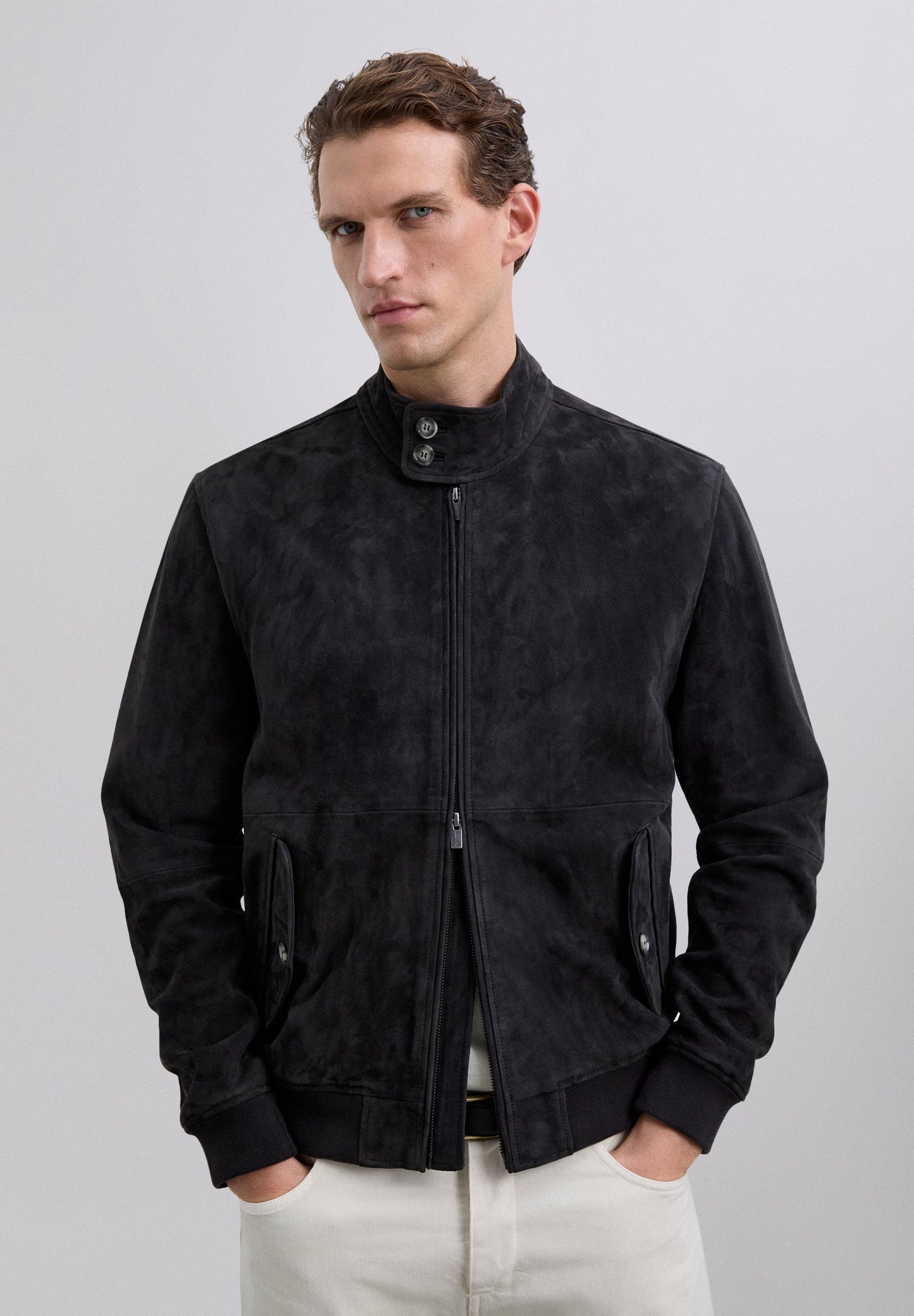 CARDIGAN AUS ZIEGENLEDER