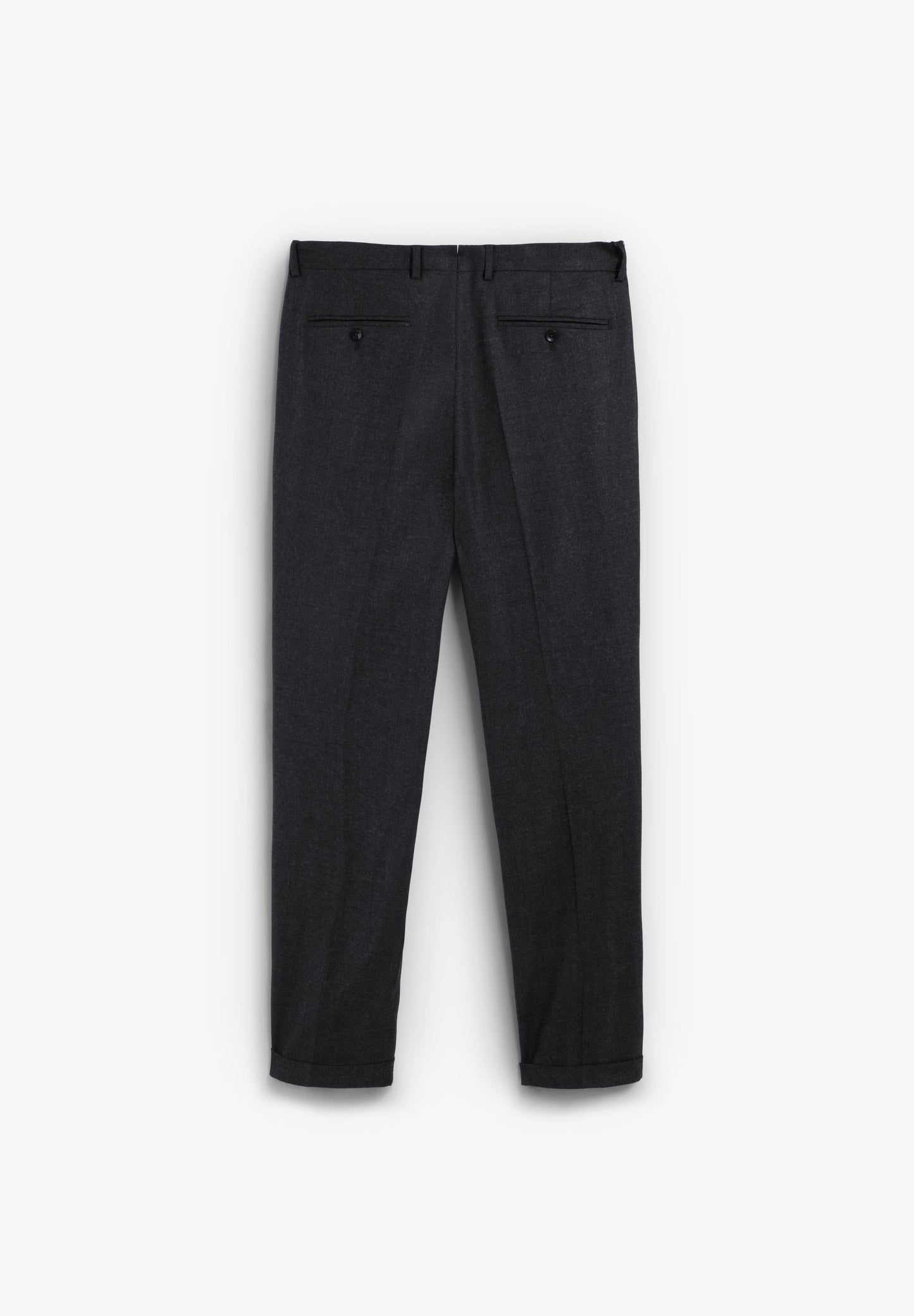WOOL AND COTTON DARTED TROUSERS