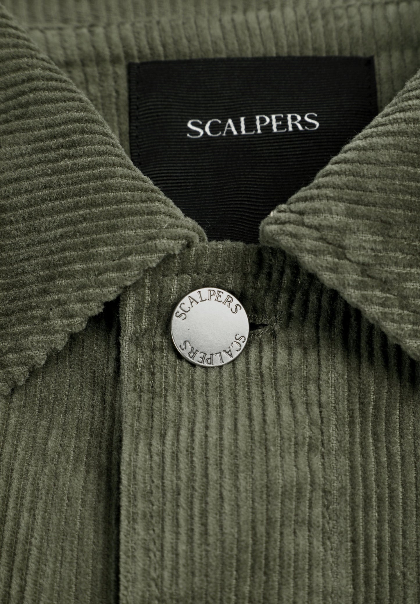 HEMDJACKE AUS CORD MIT LOGO