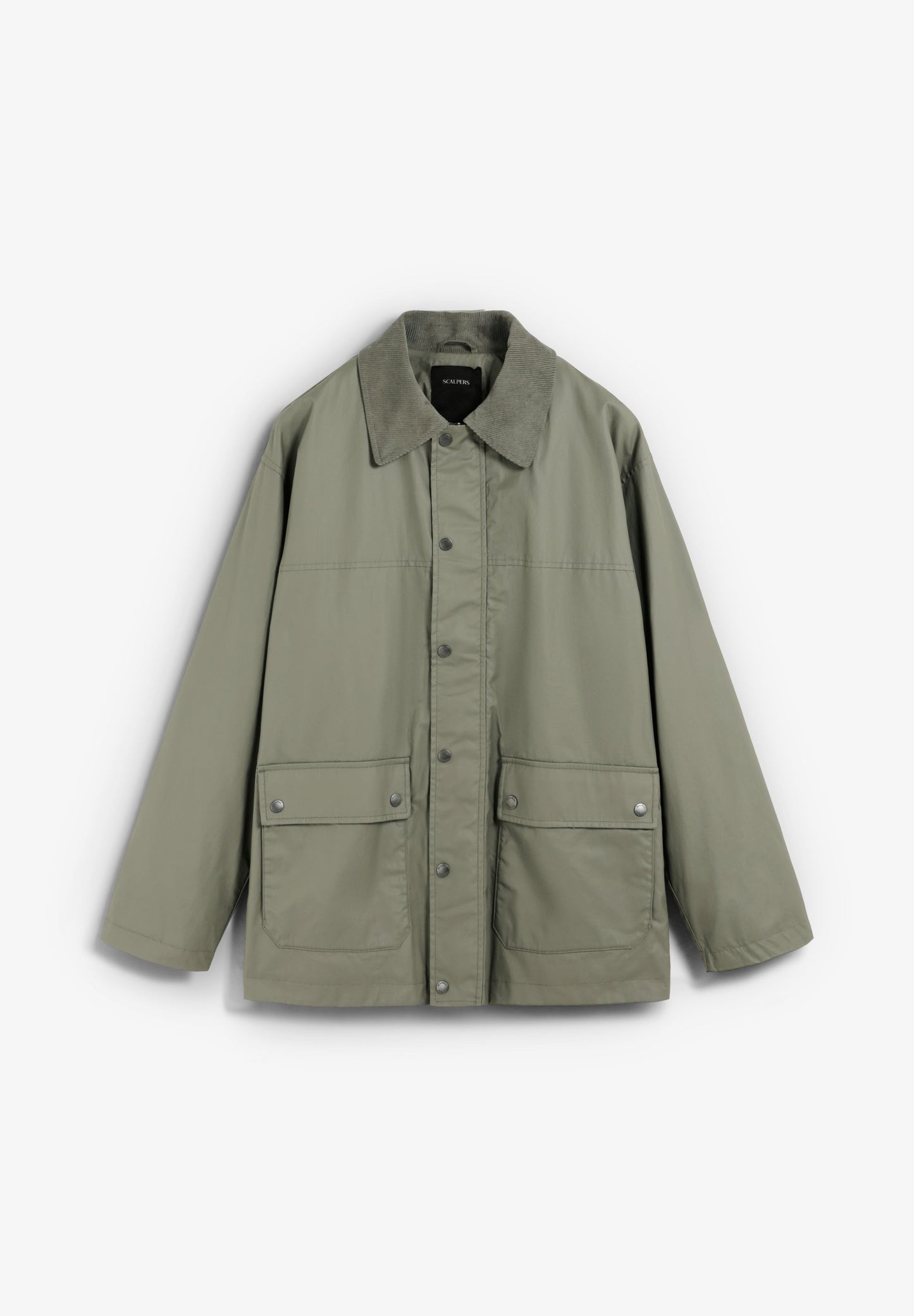 WAXED JACKET WITH SNAP BUTTONS