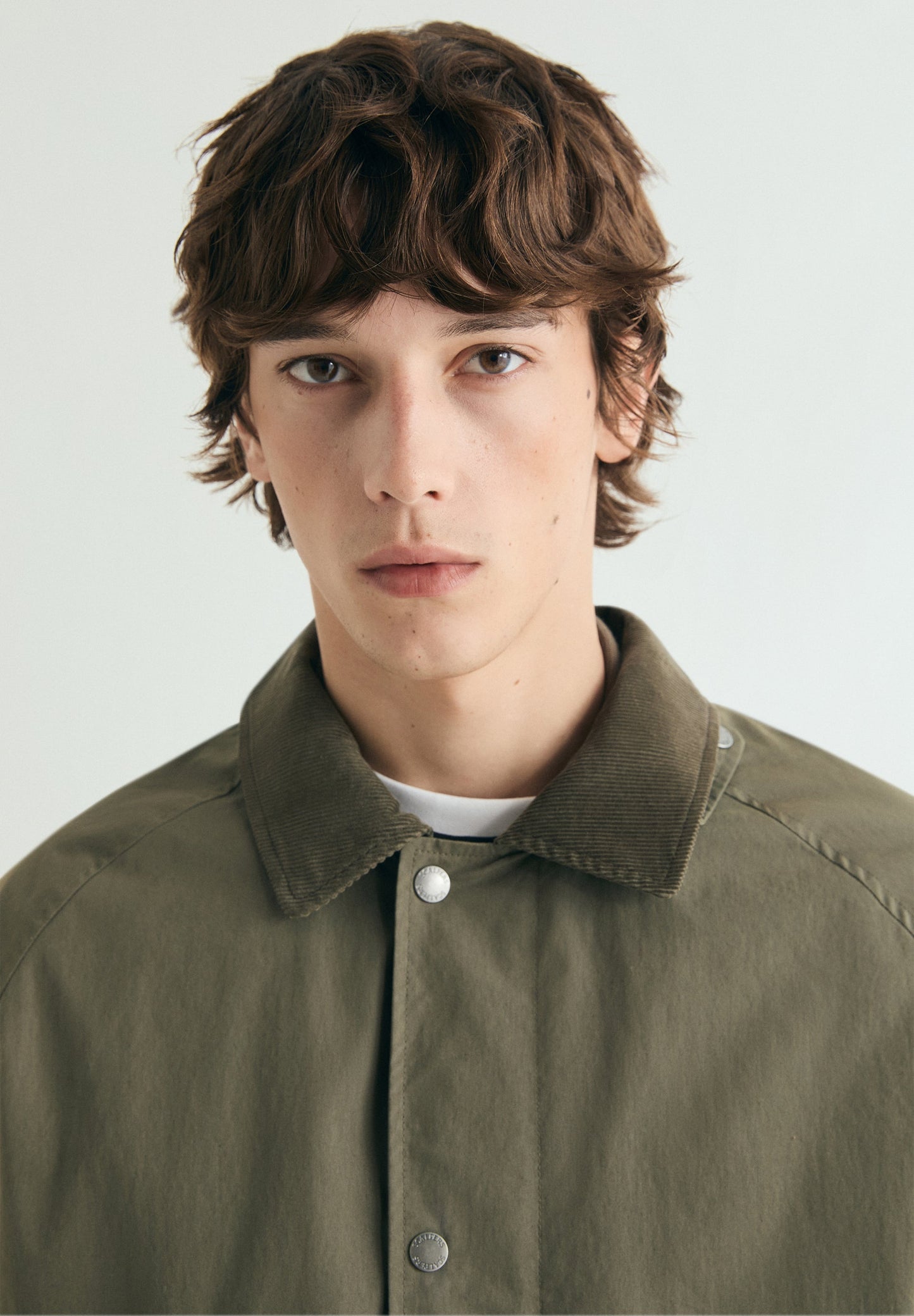 BOXY JACKET WITH CORDUROY COLLAR