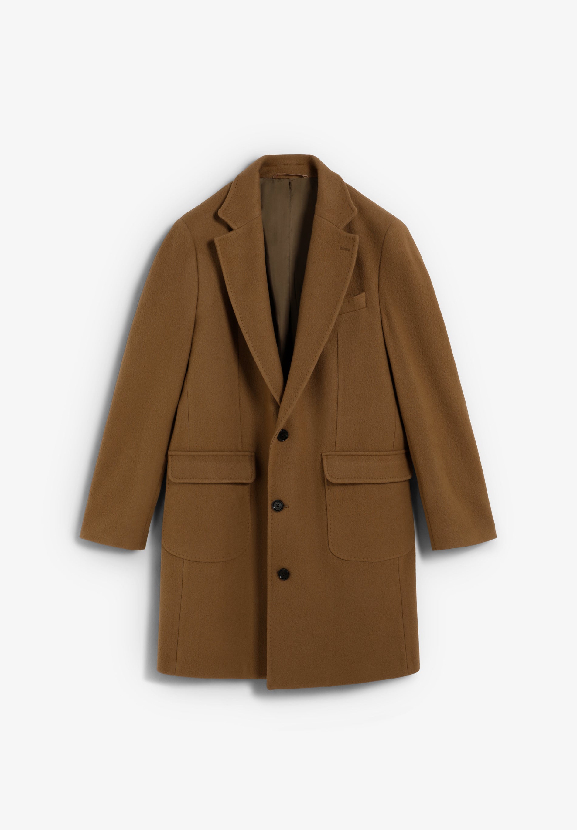 LONG WOOL LAPEL COLLAR COAT