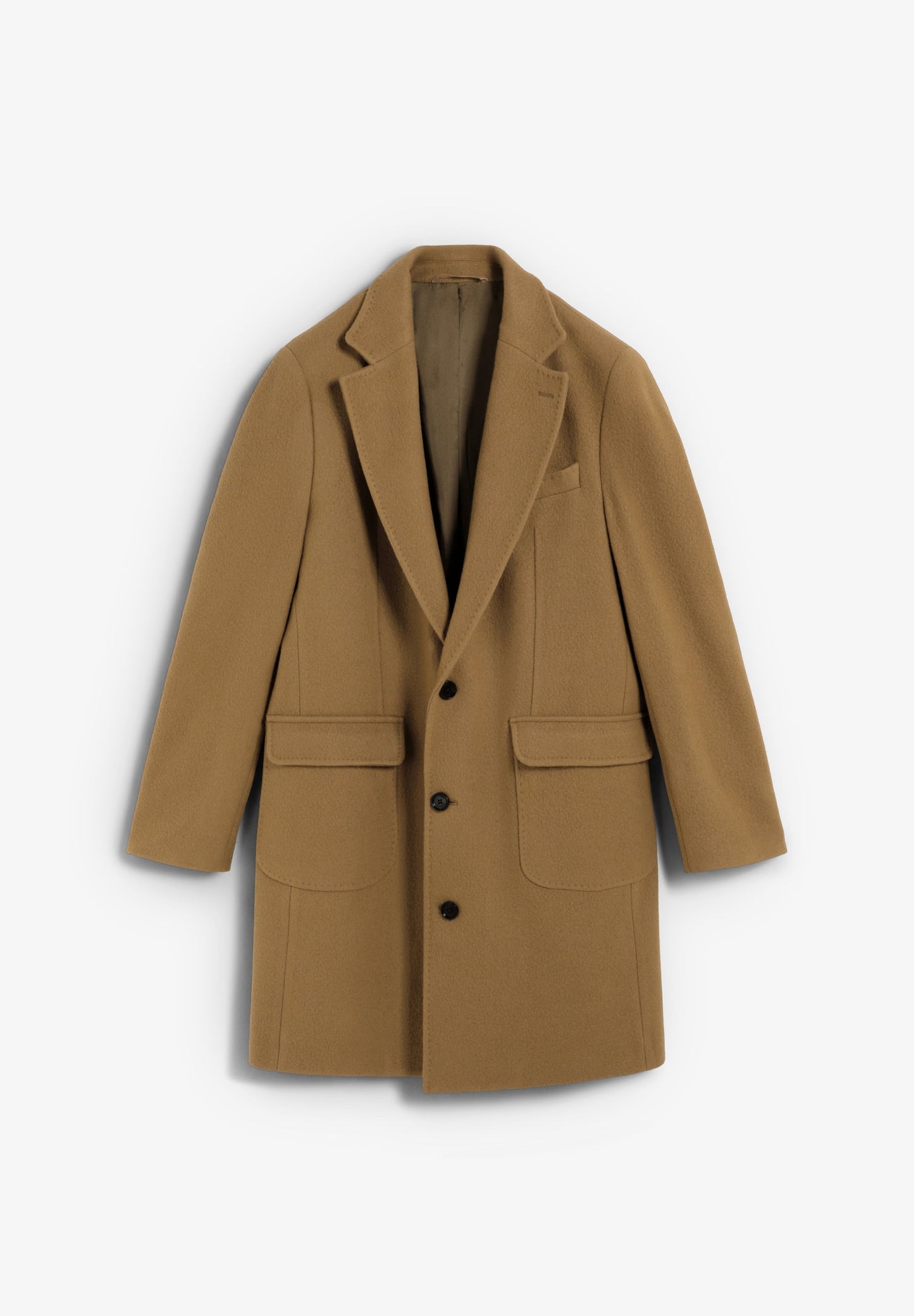 LONG WOOL LAPEL COLLAR COAT