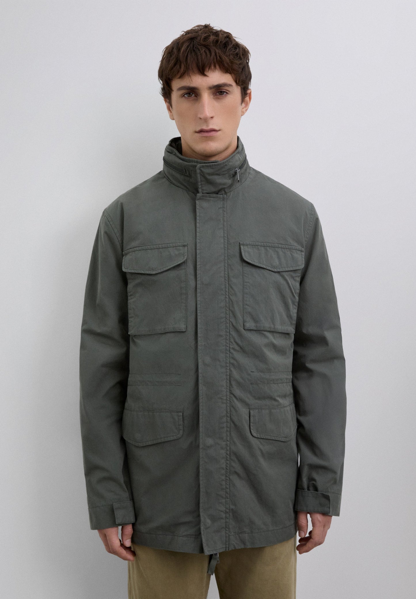 MILITARY PARKA WITH LOGO