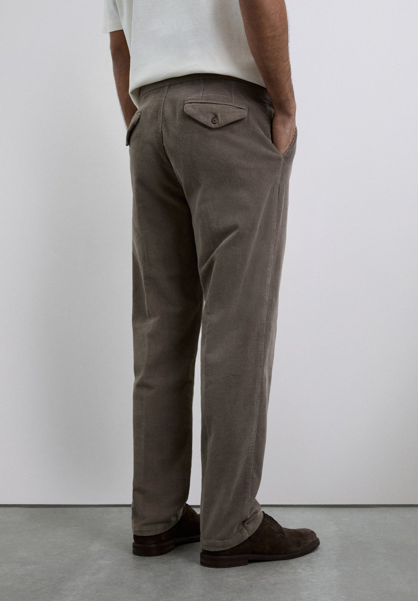 PANTALON VELOURS PINCES SLIM FIT