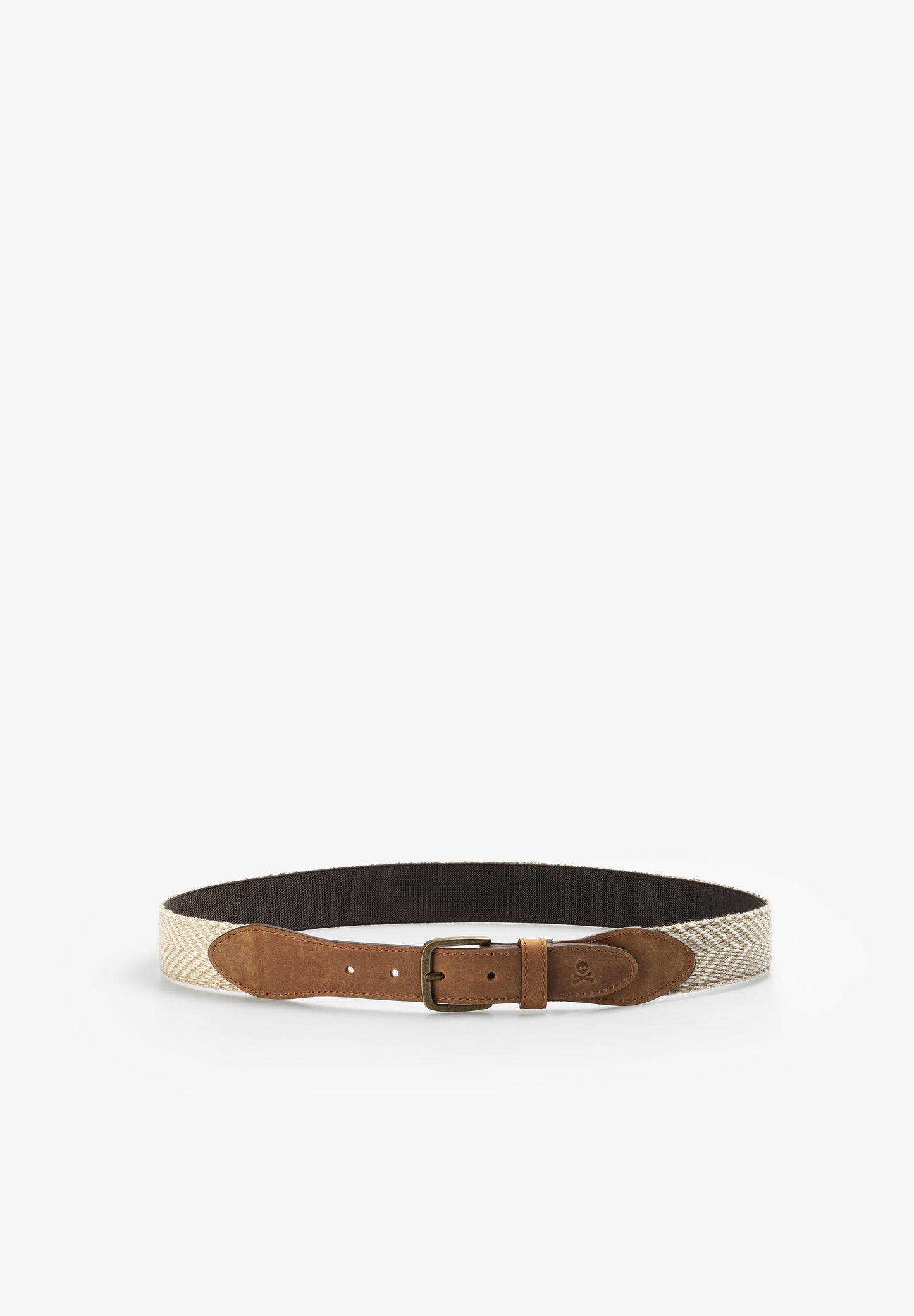 JUTE BELT WITH LEATHER DETAILS