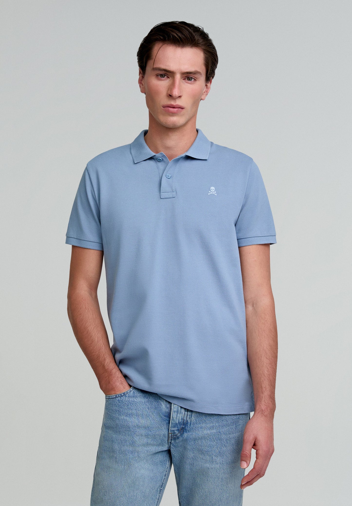 POLO SHIRT WITH CONTRAST SKULL