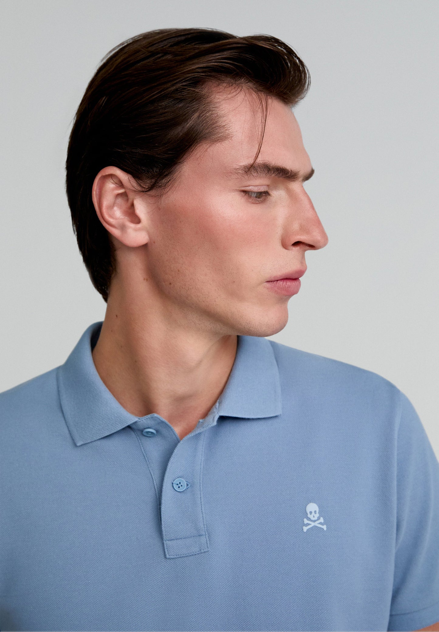 POLO SHIRT WITH CONTRAST SKULL