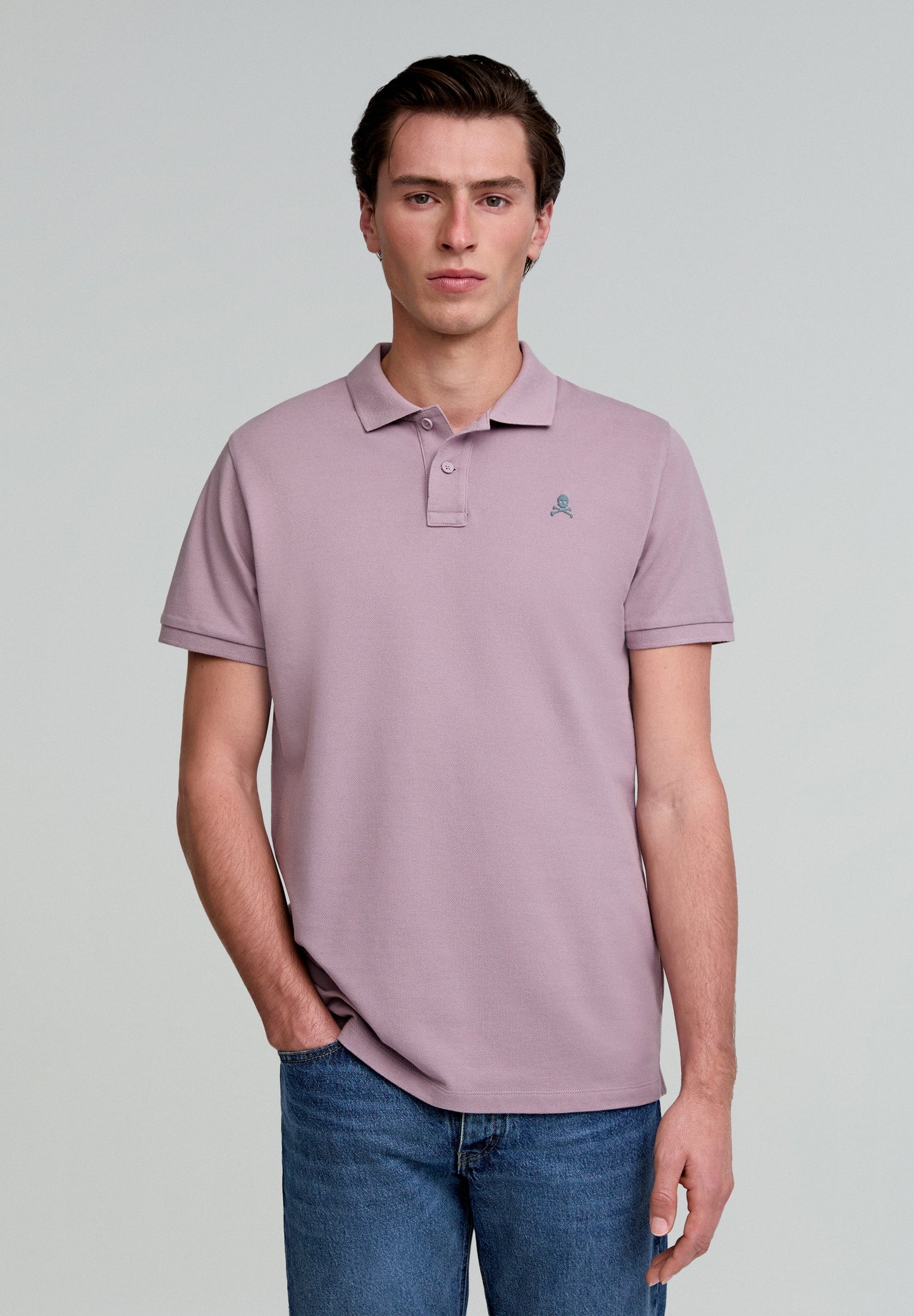 POLO SHIRT WITH CONTRAST SKULL