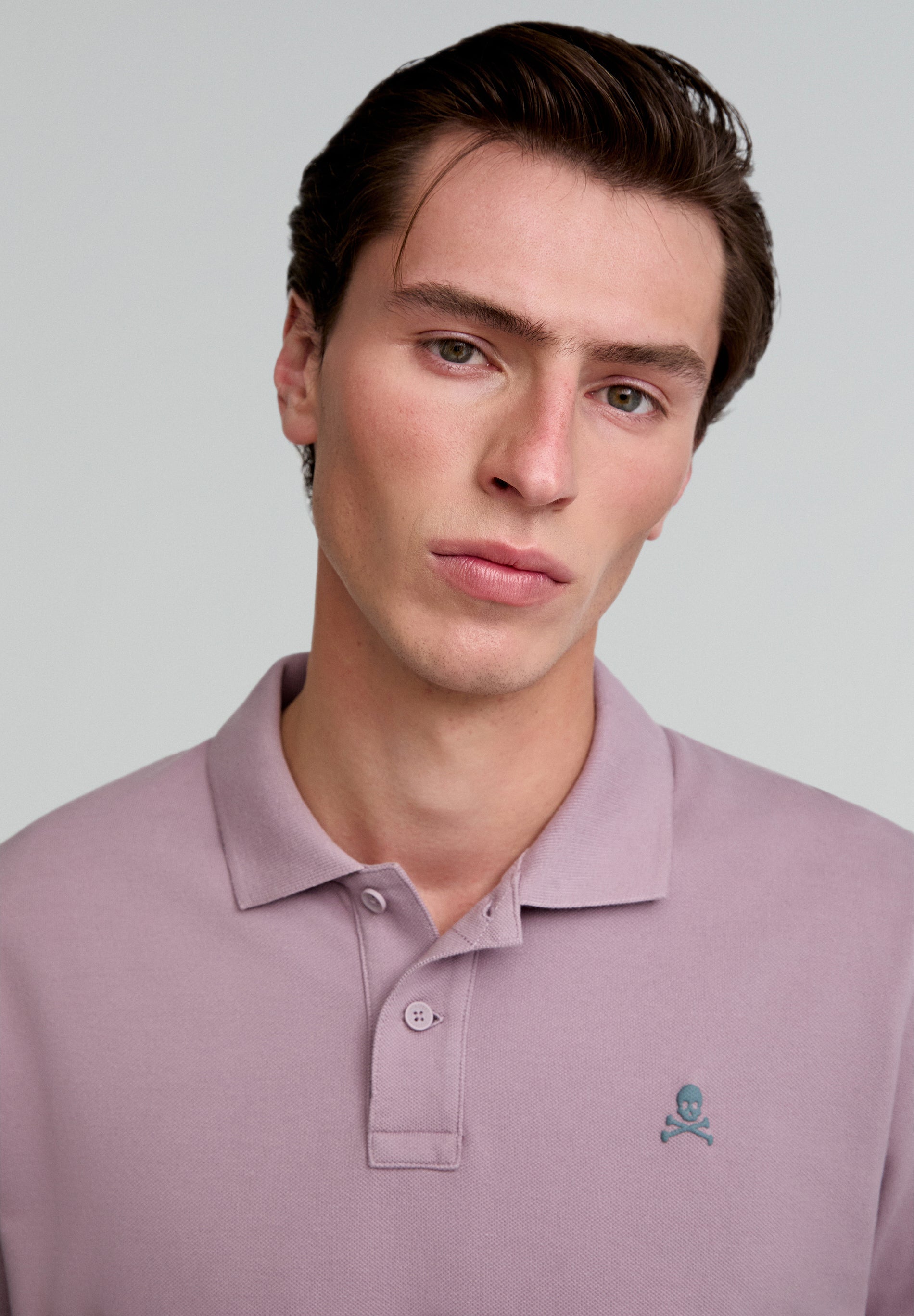 POLO SHIRT WITH CONTRAST SKULL