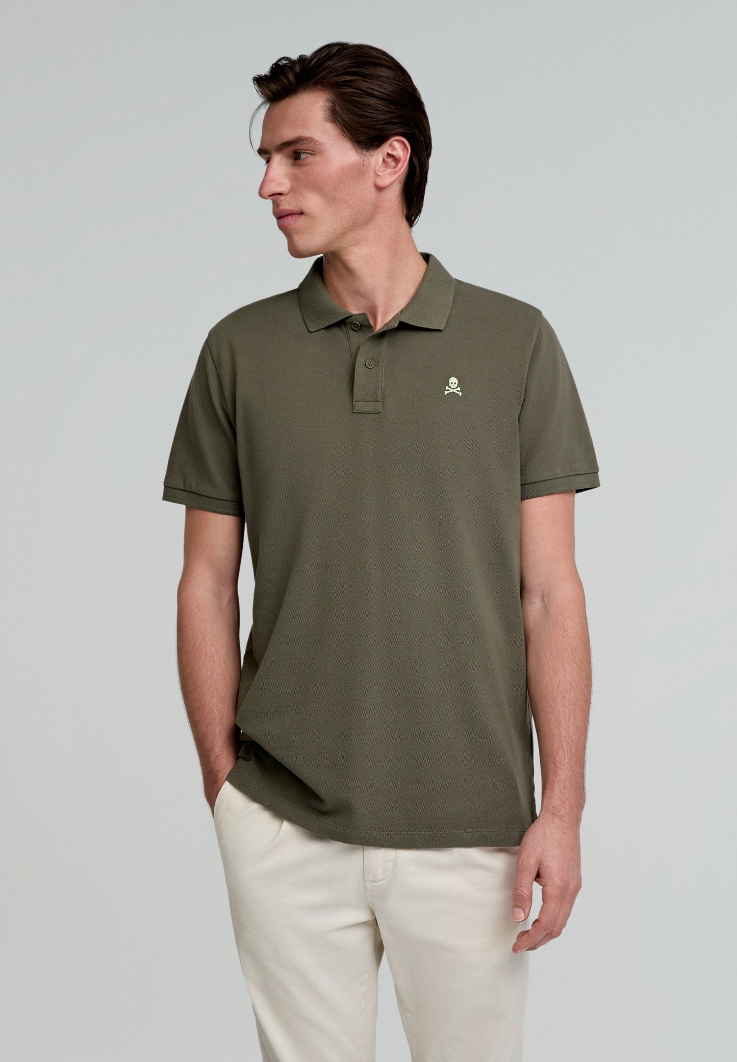 POLO SHIRT WITH CONTRAST SKULL
