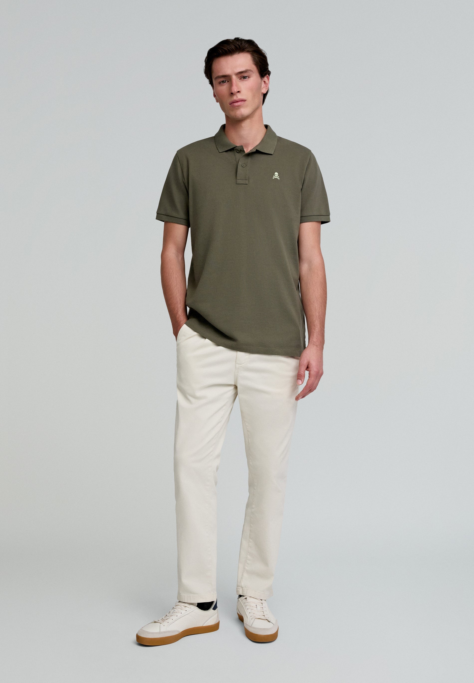 POLO SHIRT WITH CONTRAST SKULL
