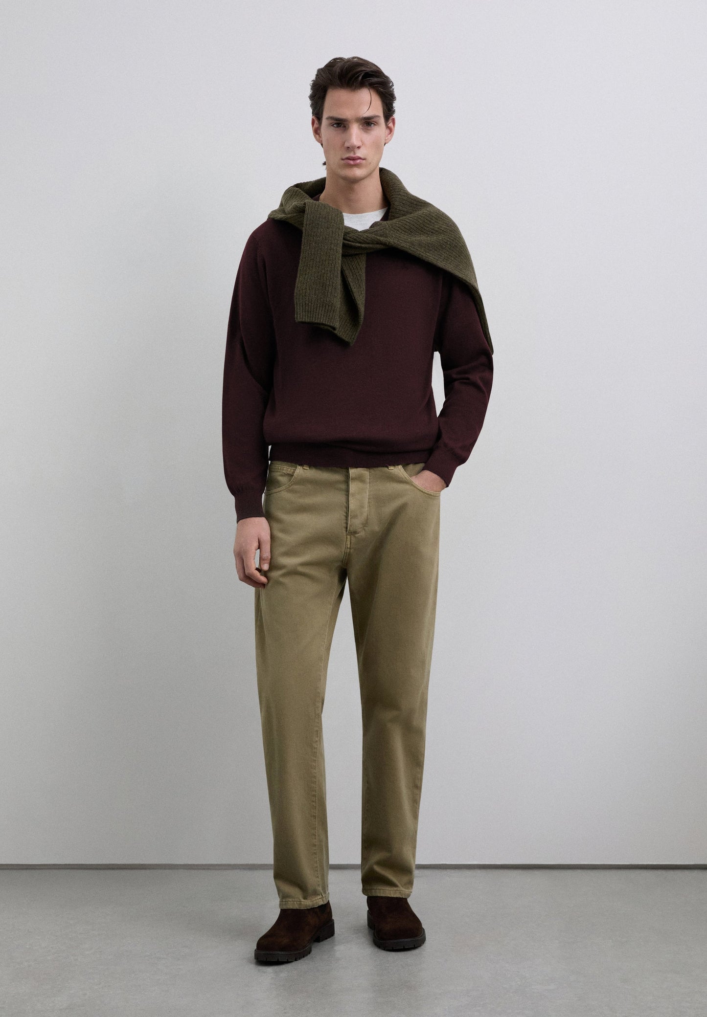 PULL MAILLE COL EN V COTON