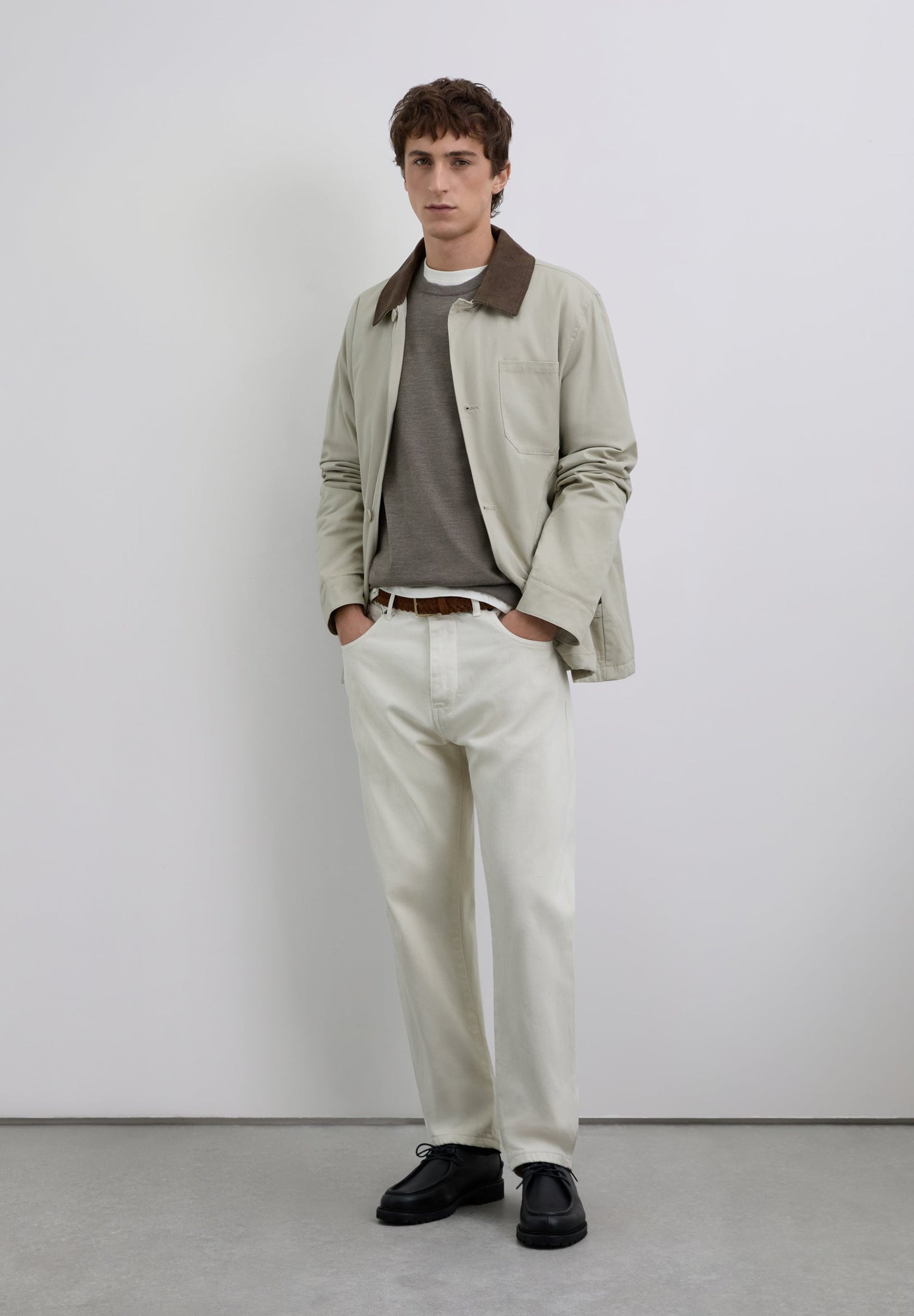 WOOL SWEATER WITH EMBROIDERED SKULL