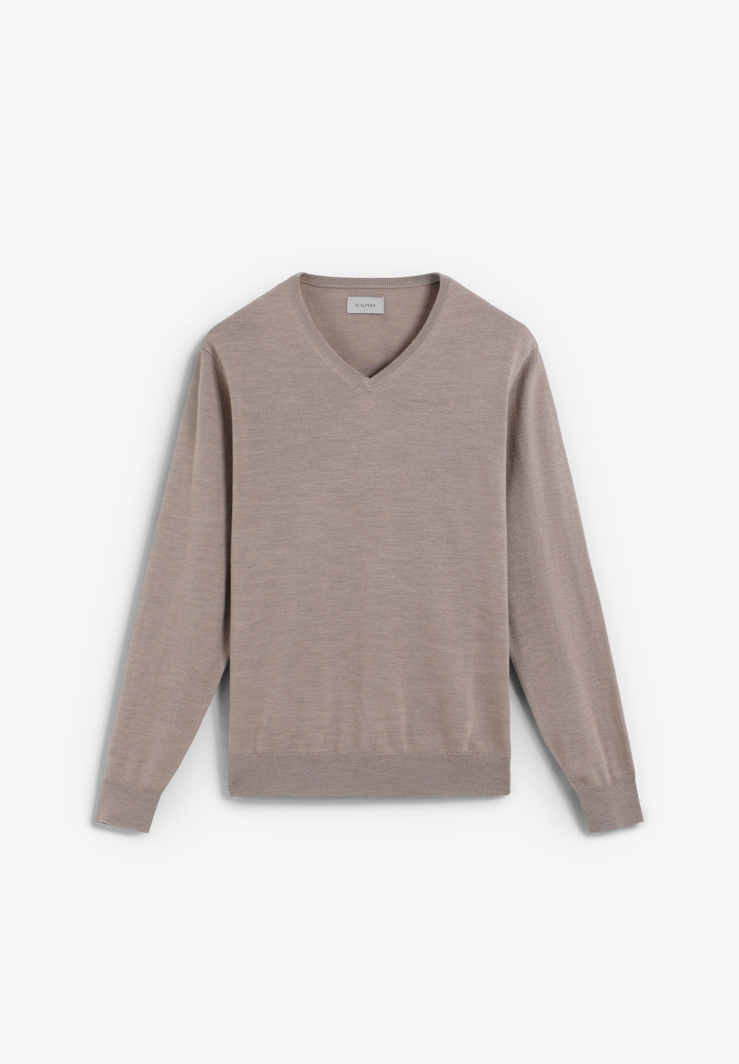 V-NECK WOOL SWEATER WITH SKULL