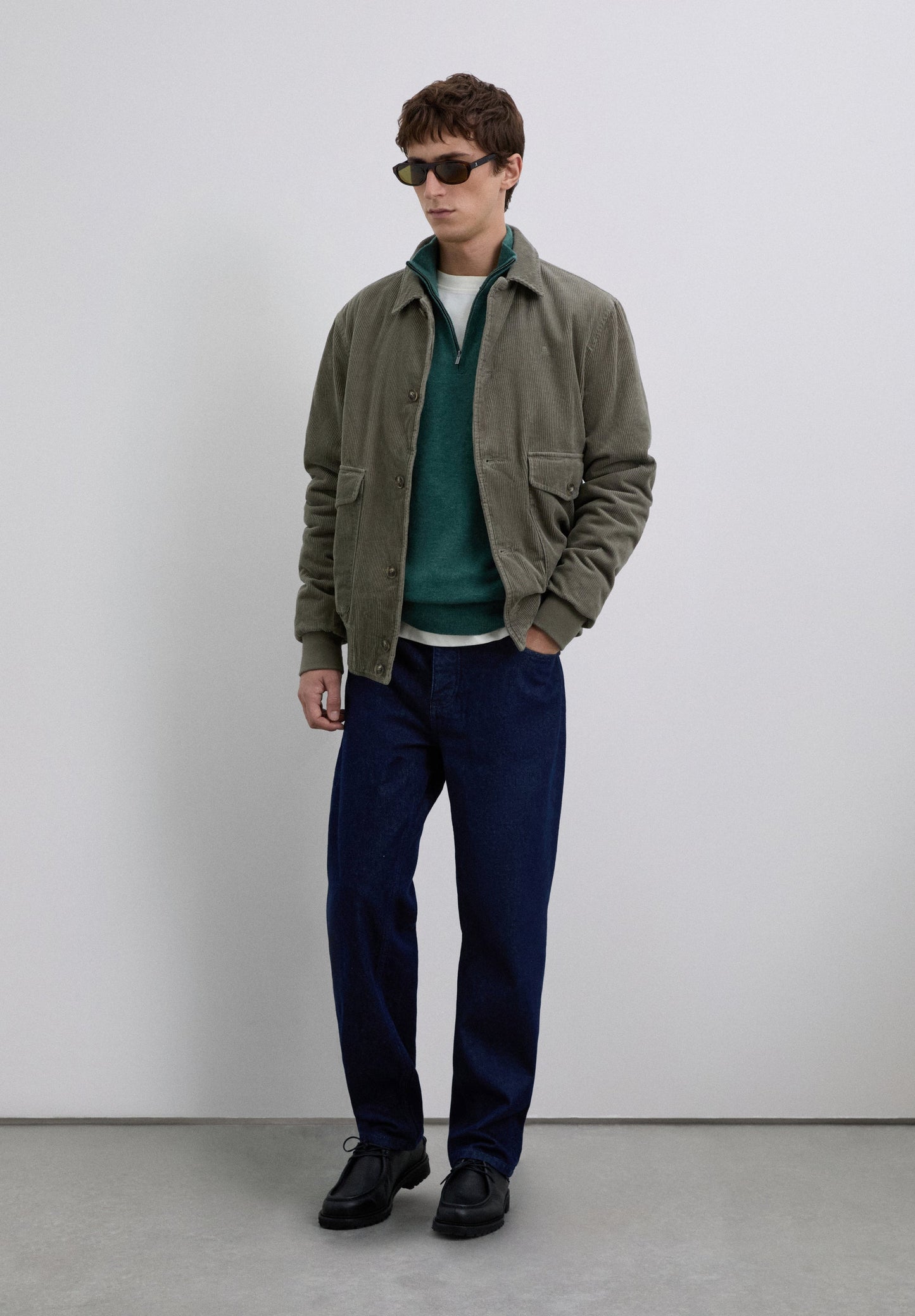 ZIPPED WOOL SWEATER WITH SKULL