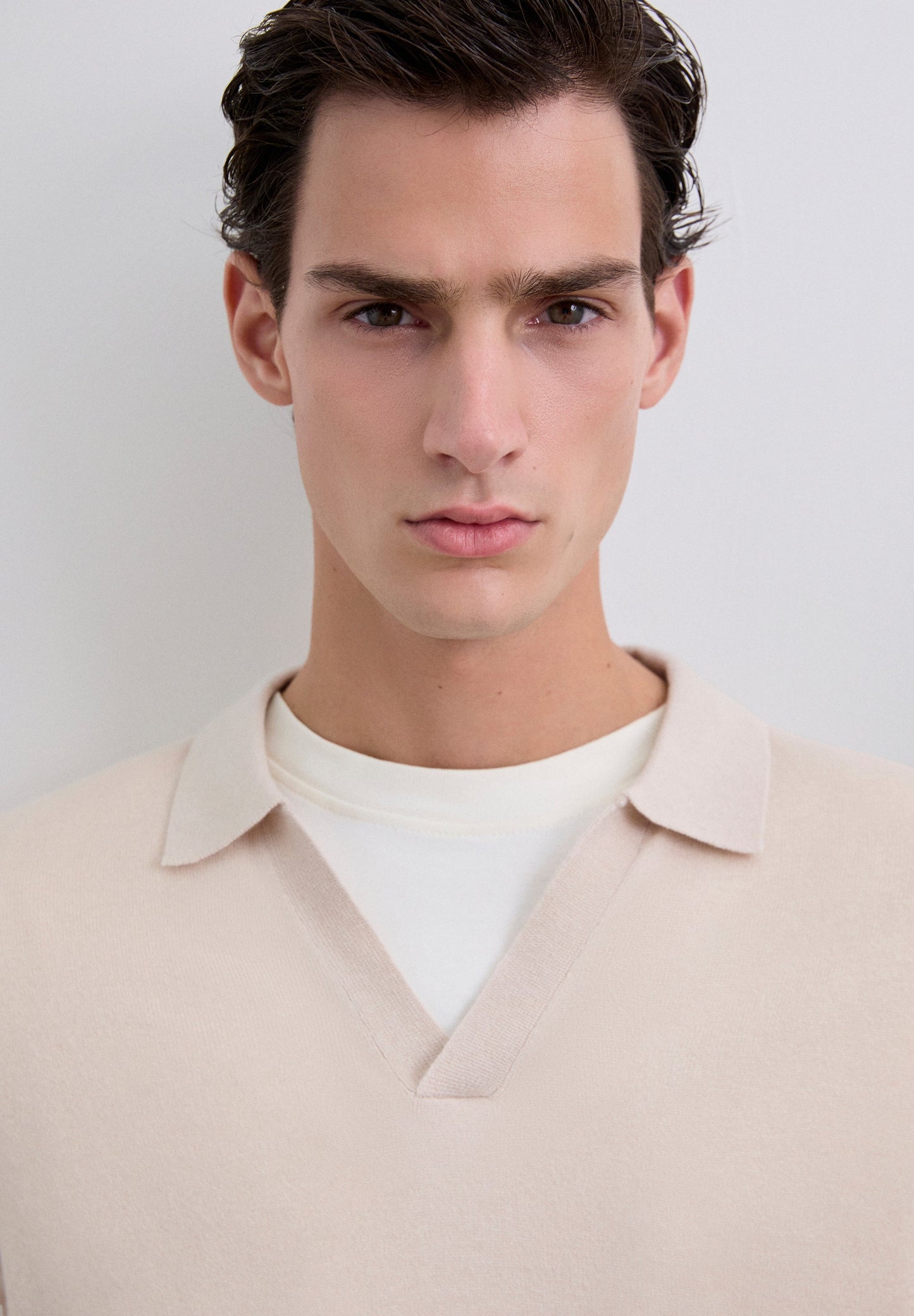 WOOL KNIT POLO SHIRT
