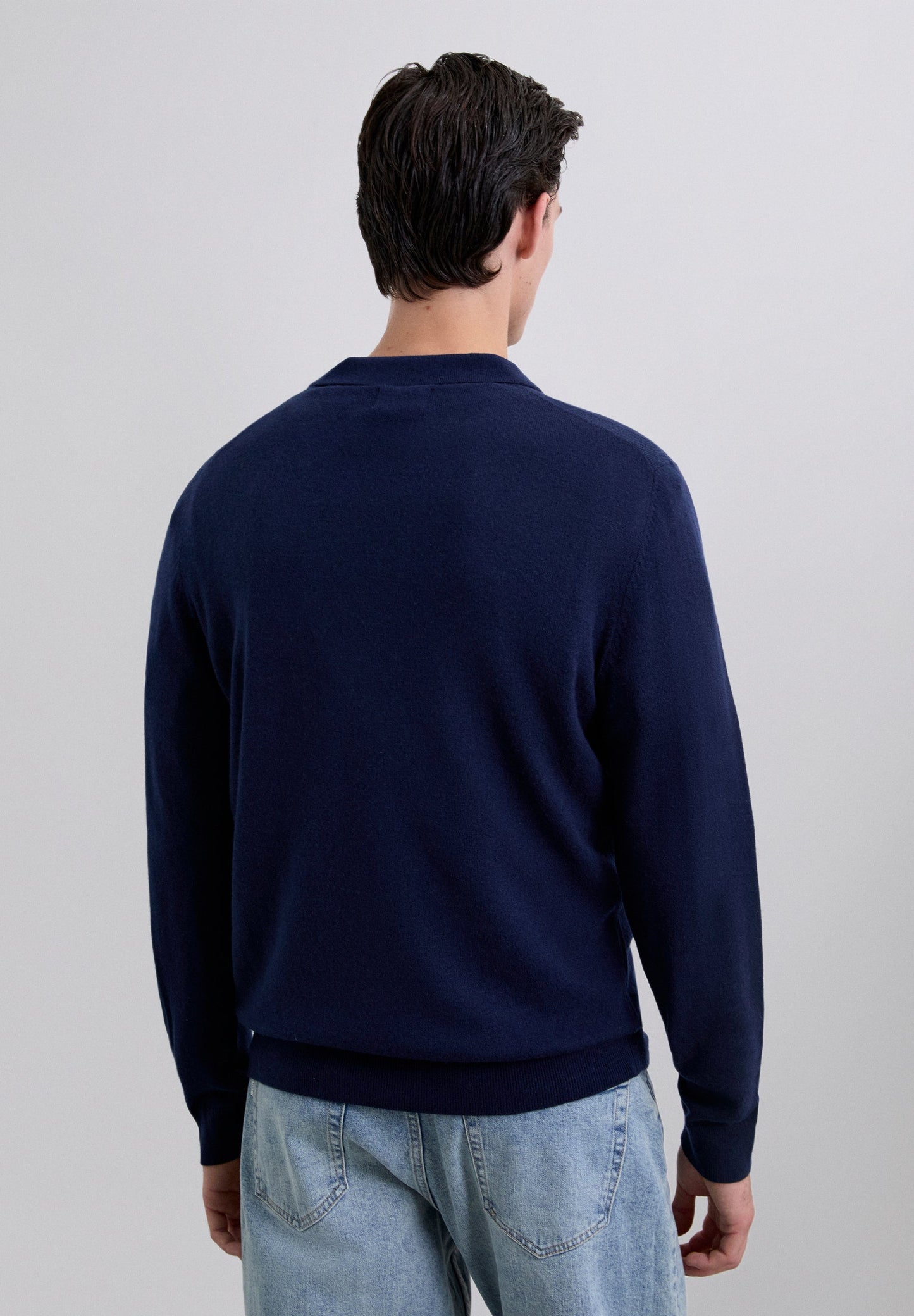 WOOL KNIT POLO SHIRT