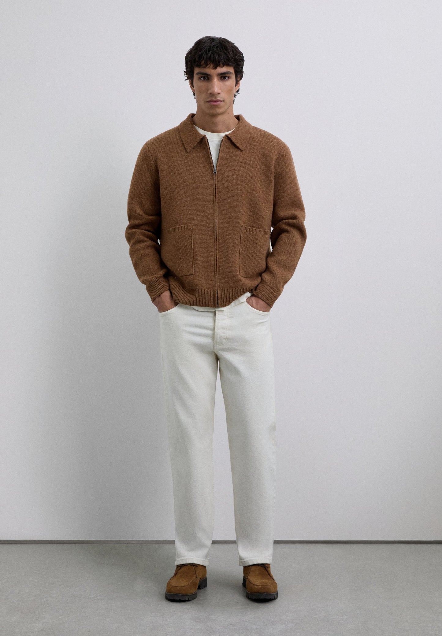 VEST MET RITSSLUITING VAN MERINOWOL