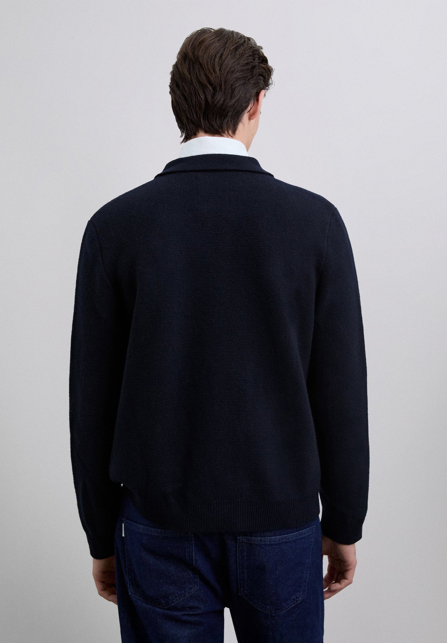 CARDIGAN FERMETURE ÉCLAIR LAINE MÉRINOS