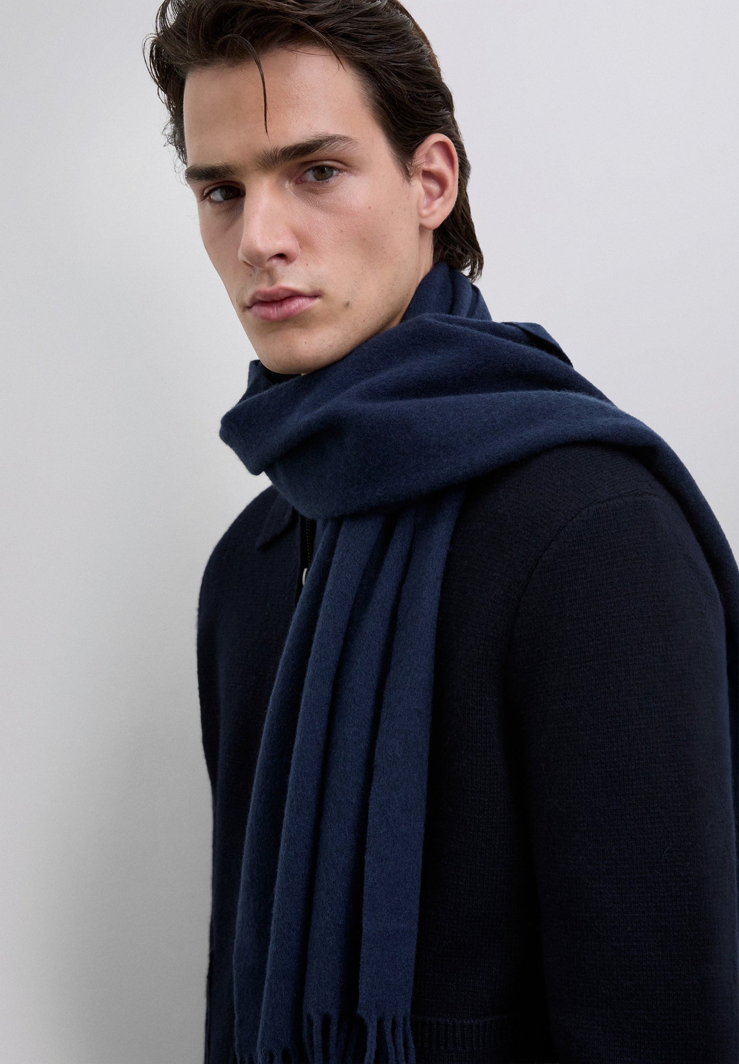 CARDIGAN FERMETURE ÉCLAIR LAINE MÉRINOS