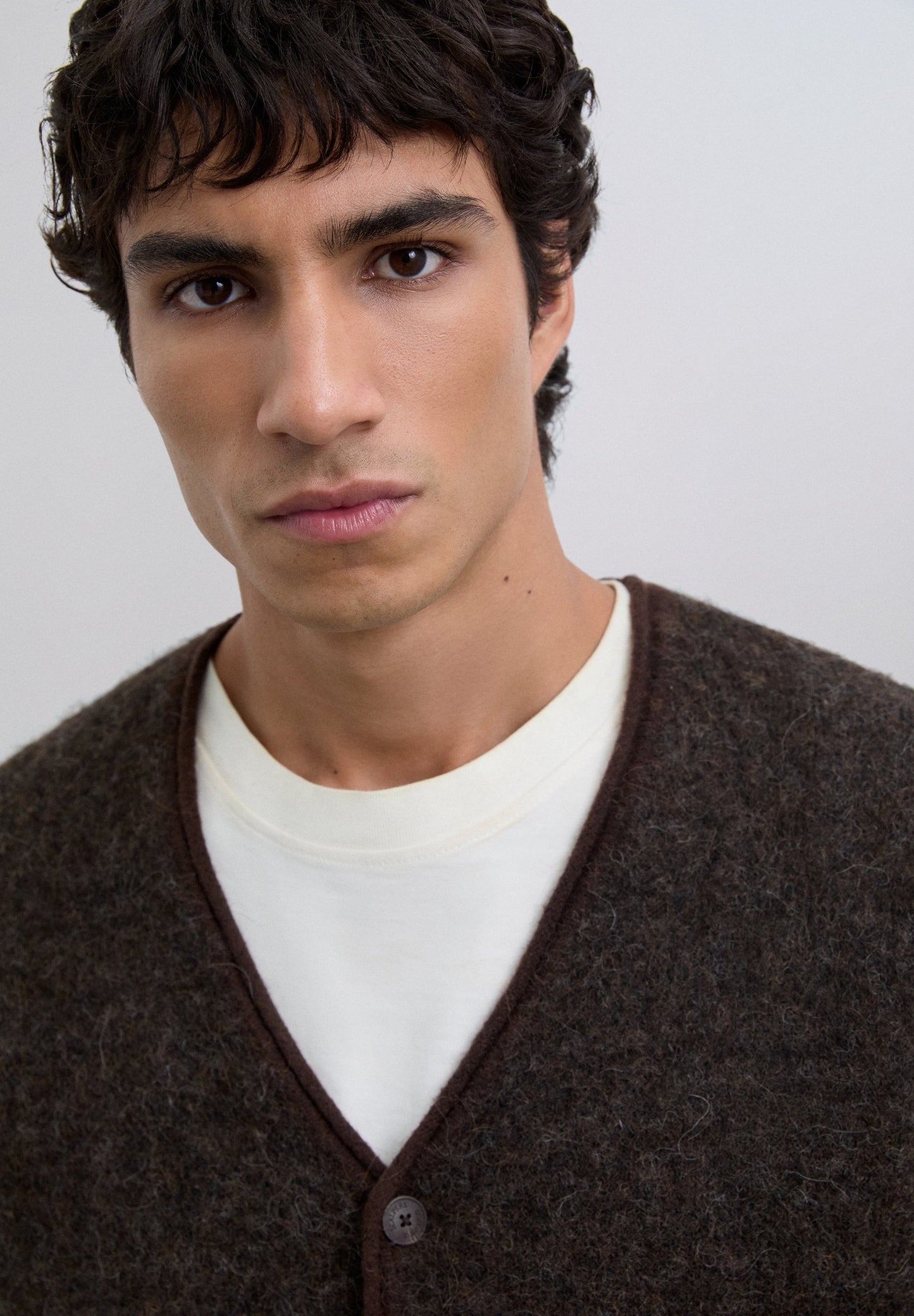 V-NECK ALPACA CARDIGAN