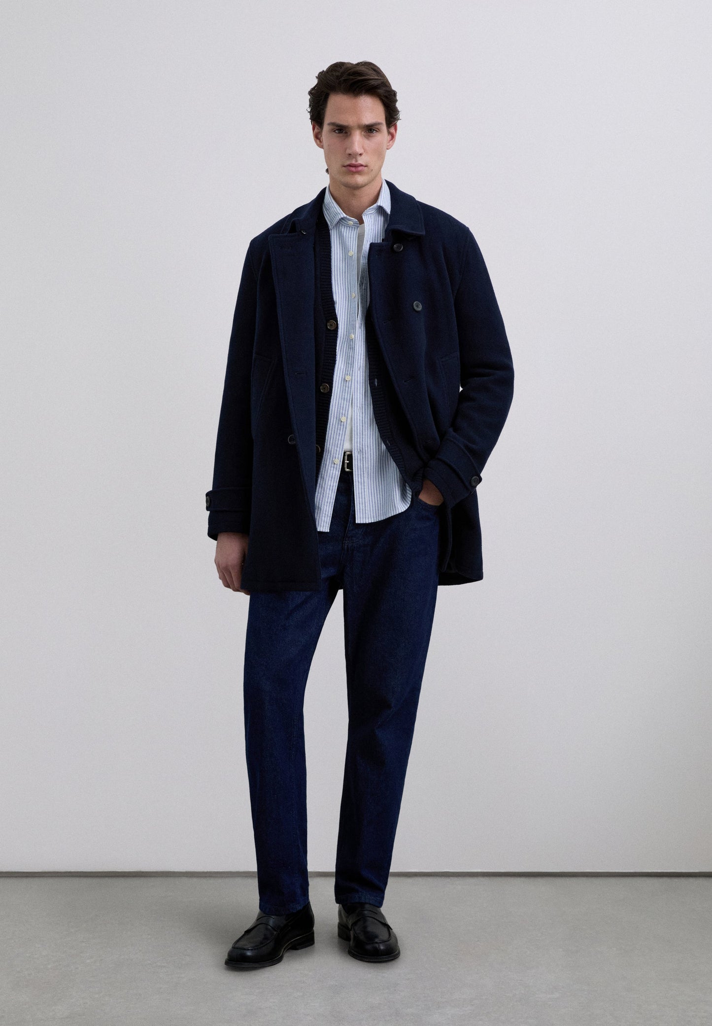 OXFORDHEMD MIT STREIFEN UND TOTENKOPF