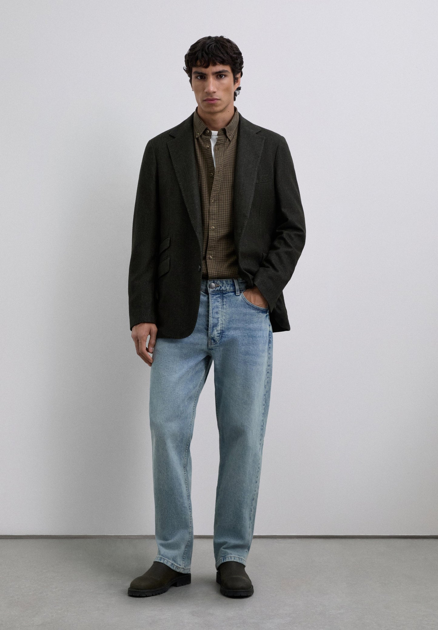 REGULAR-FIT-HEMD MIT SCHOTTENMUSTER