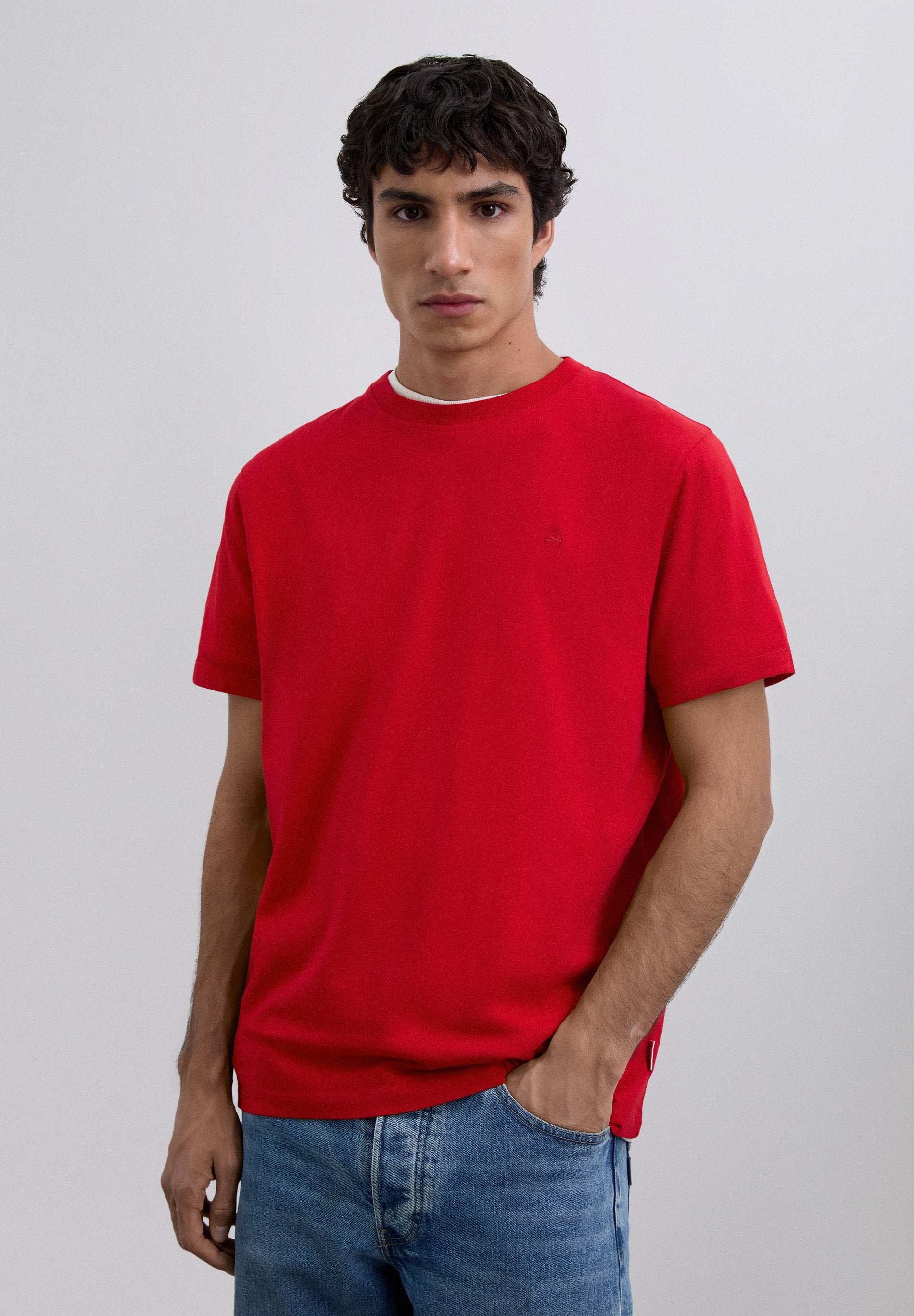 T-SHIRT DOODSKOP GEBORDUURD