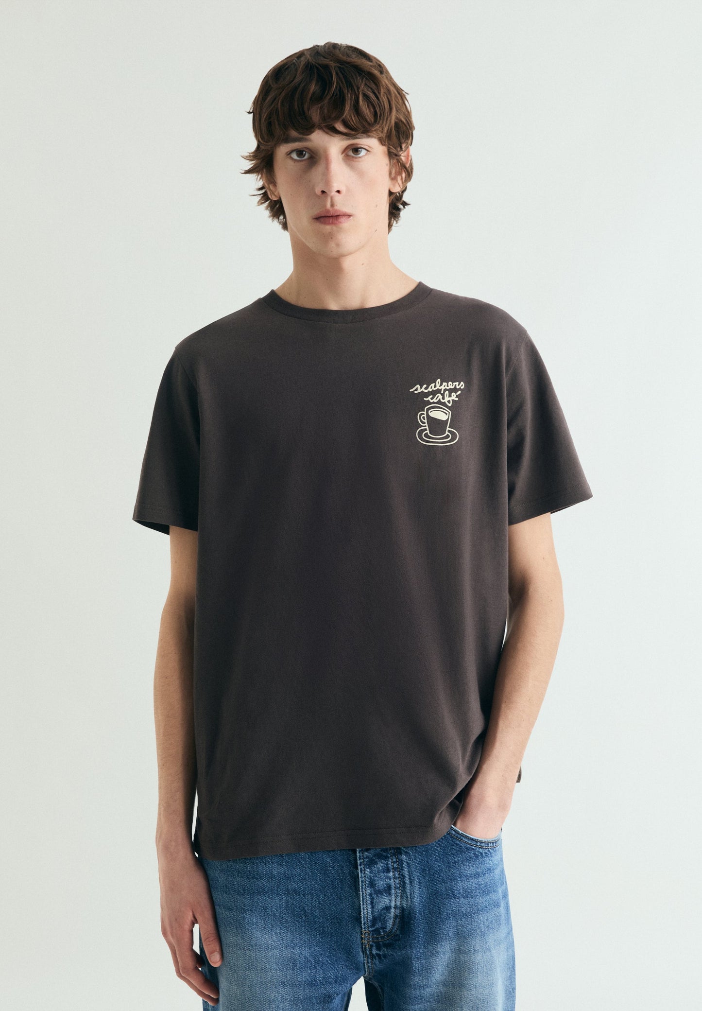 T-SHIRT IMPRIMÉ SCALPERS CAFÉ