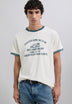 CONTRAST PRINT T-SHIRT