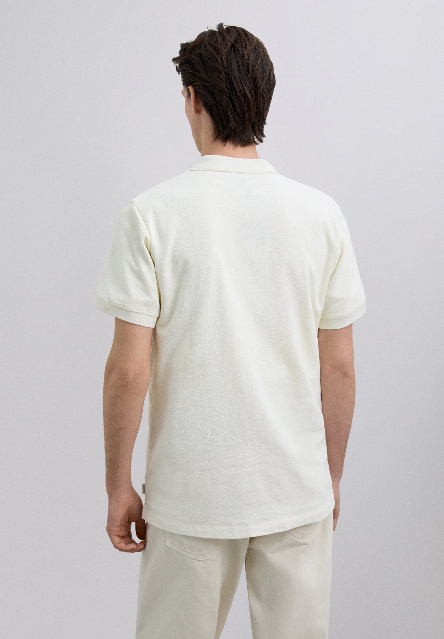 KURZARM-POLOSHIRT AUS RUSTIKALEM STRICK