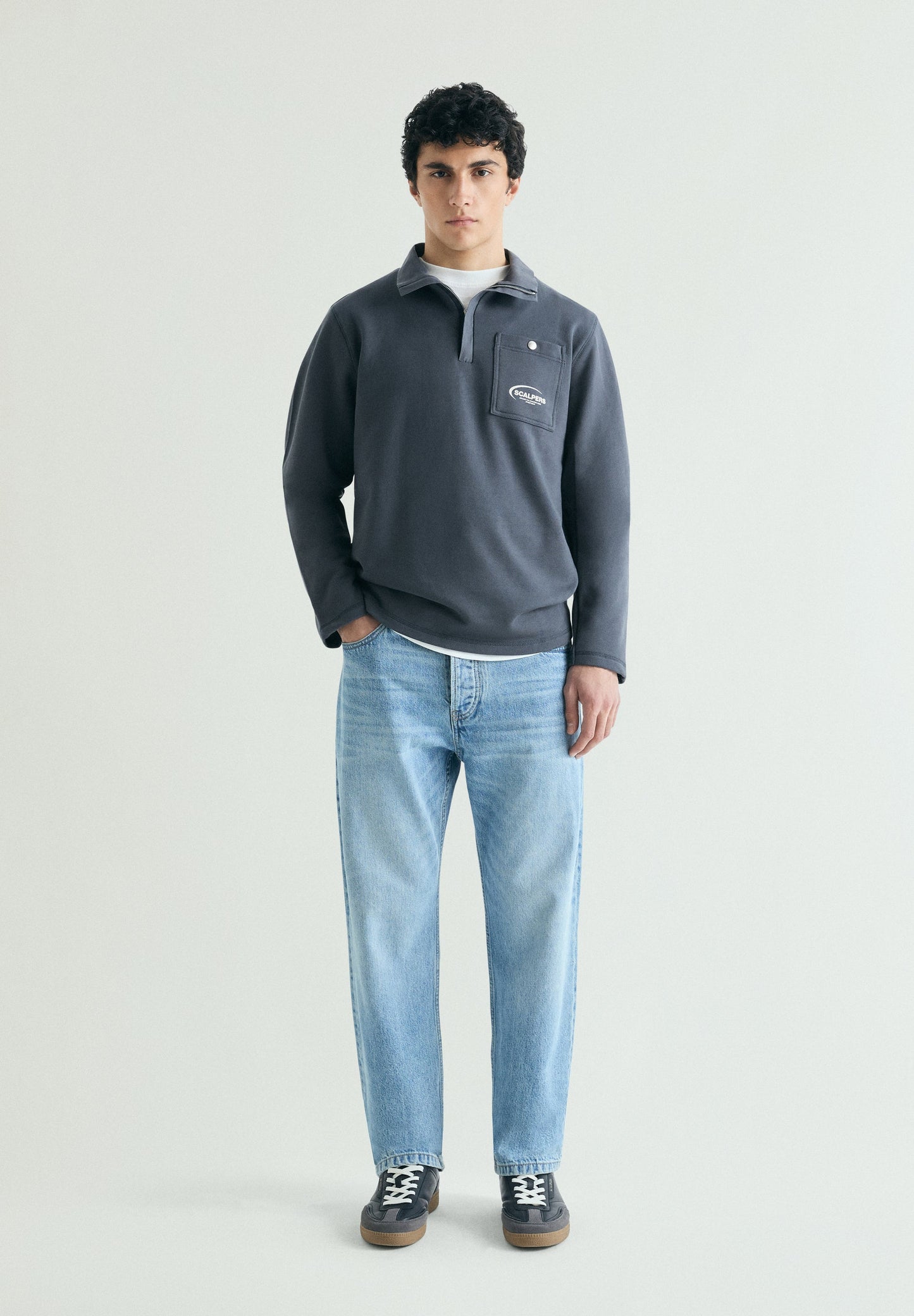FELPA HALF ZIP TASCA