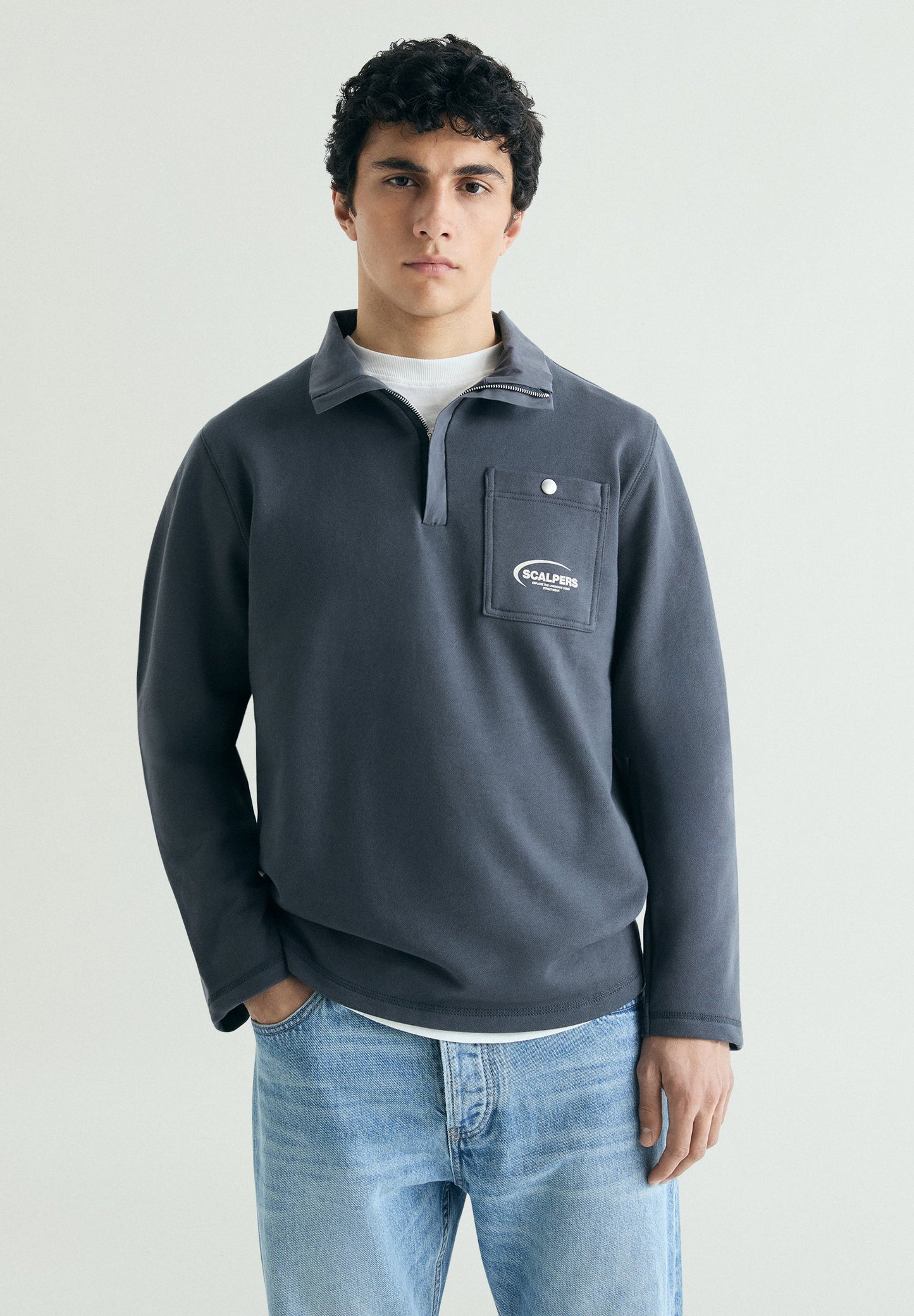 FELPA HALF ZIP TASCA