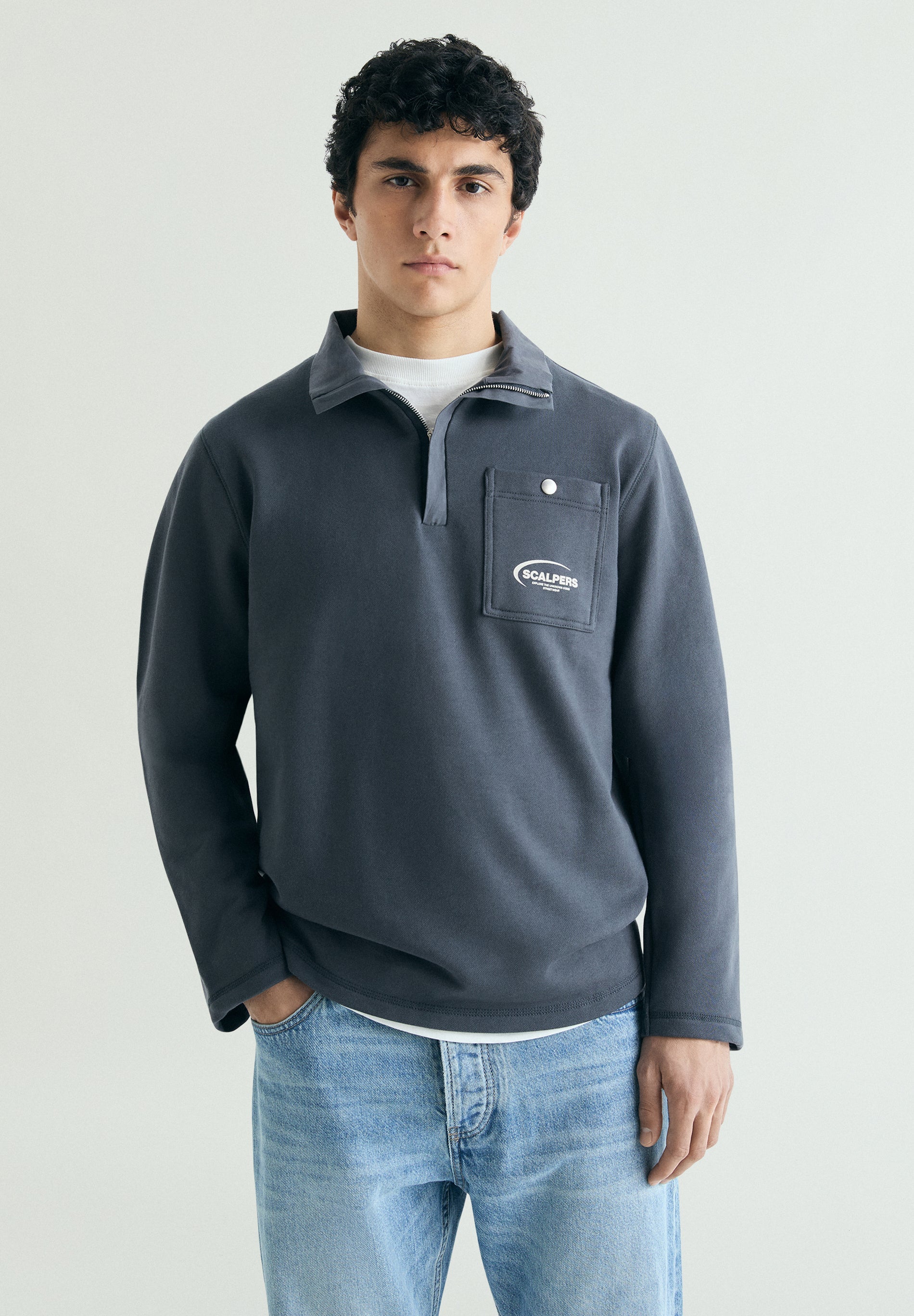 FELPA HALF ZIP TASCA