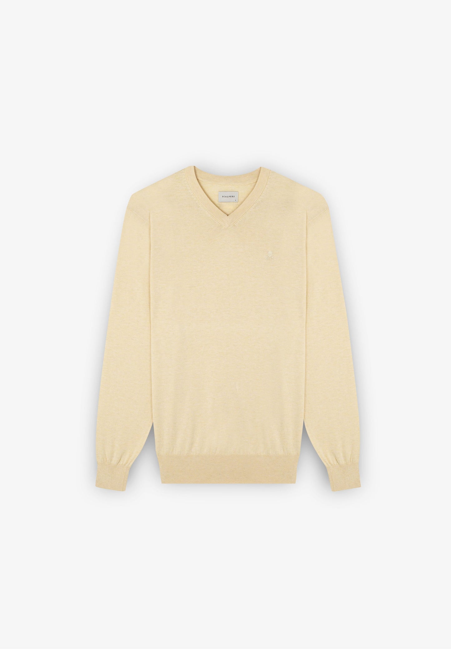 100% COTTON V-NECK SWEATER