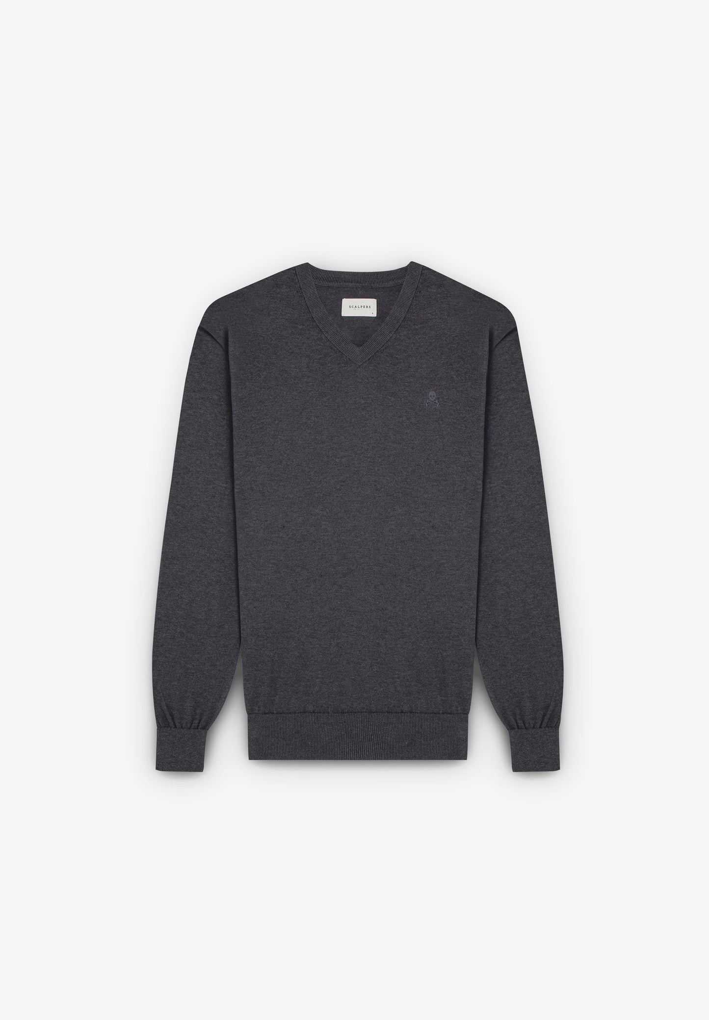 100% COTTON V-NECK SWEATER